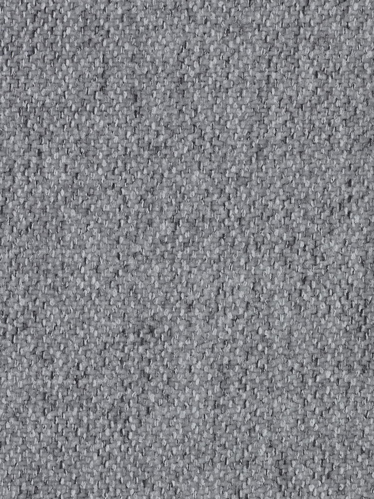 Un primo piano del divano componibile Giotto con terminale aperto - opzione relax elettrico in tessuto smacchiabile T23, caratterizzato da un tessuto grigio medio con una trama grossolana e un motivo irregolare a macchie.