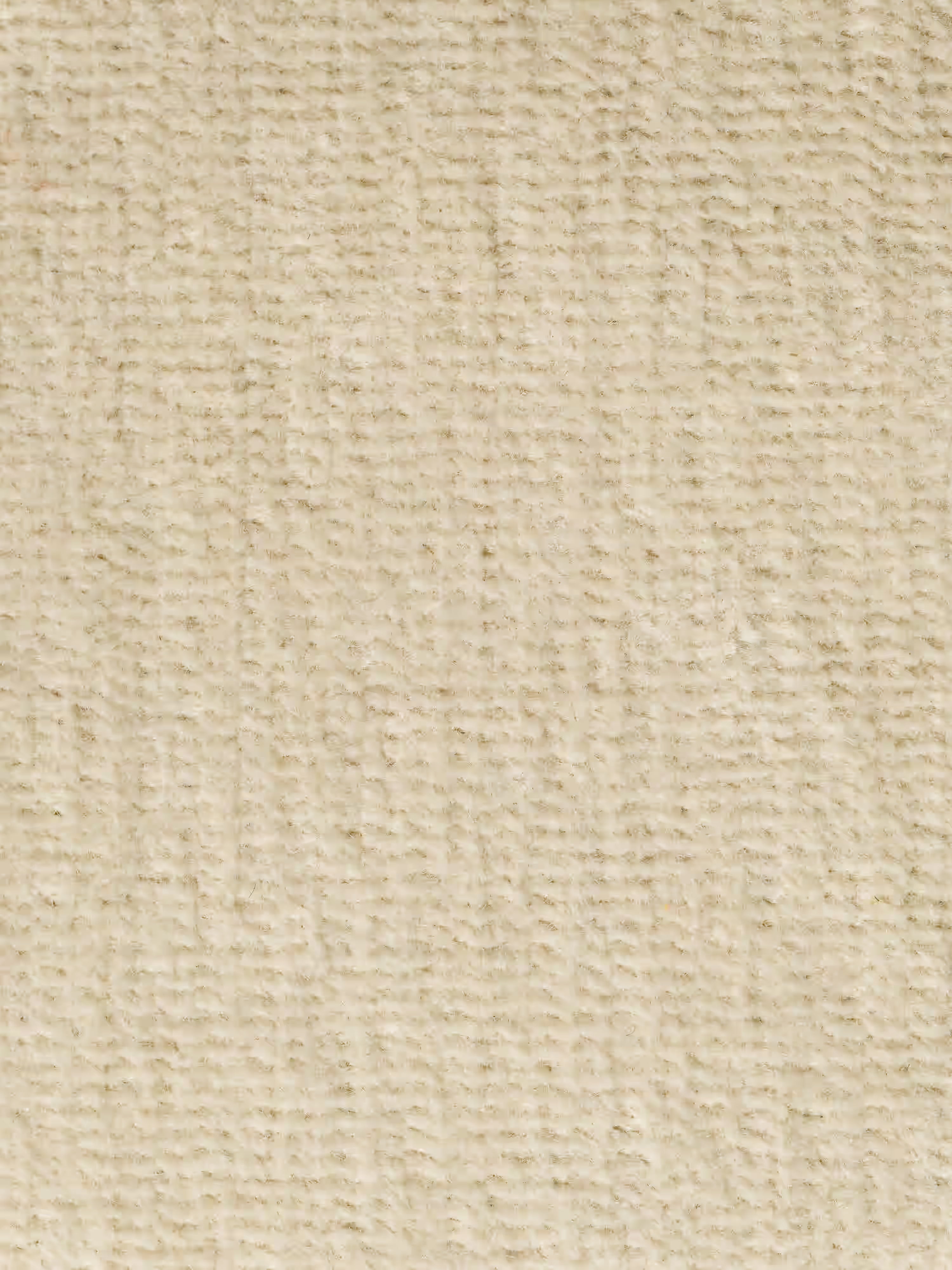 Primo piano del tessuto T31 beige, testurizzato e antimacchia, utilizzato per la poltrona letto Rift con materasso alto 22 cm e memory foam di Divani.Store. Il tessuto presenta un motivo regolare di piccole nervature orizzontali e verticali, che gli conferiscono un aspetto uniforme ma delicatamente ruvido al tatto, in una calda tonalità crema chiara, perfetta per questa moderna poltrona letto con schienale regolabile.