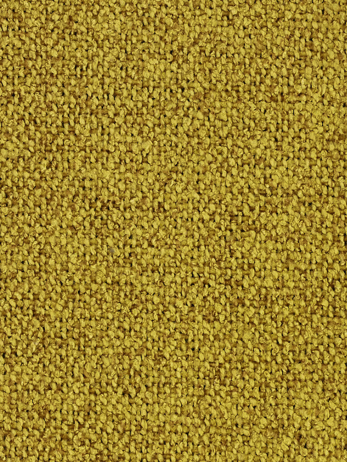 Primo piano di un tappeto giallo senape dalla trama ruvida, caratterizzato da piccole fibre ad anello molto fitte e da una superficie leggermente irregolare. L'attenzione al materiale pregiato e al colore crea uno sfondo accogliente che si abbina perfettamente al divano Nimbus a 3 posti modulare e componibile da 250 cm – sfoderabile in tessuto smacchiabile effetto cotone t33 di Divani.Store. Non sono presenti motivi riconoscibili né oggetti aggiuntivi.