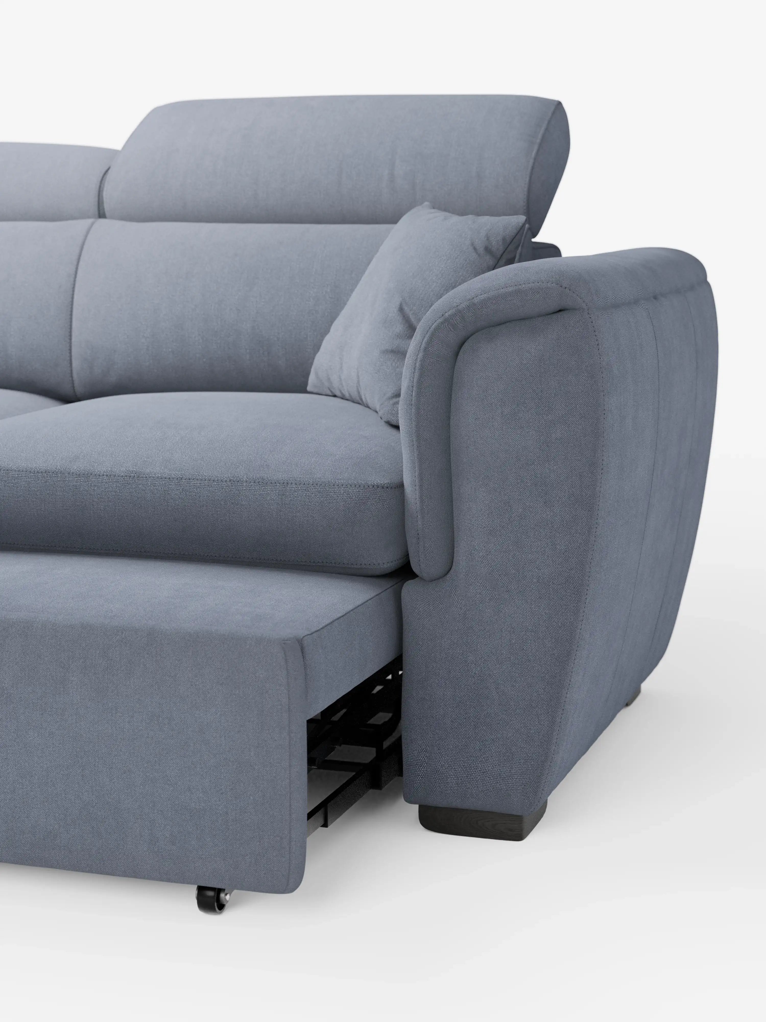 Titano 2-Sitzer-Ausziehsofa mit verstellbaren Kopfstützen aus schmutzabweisendem Oeko-Tex®-Stoff