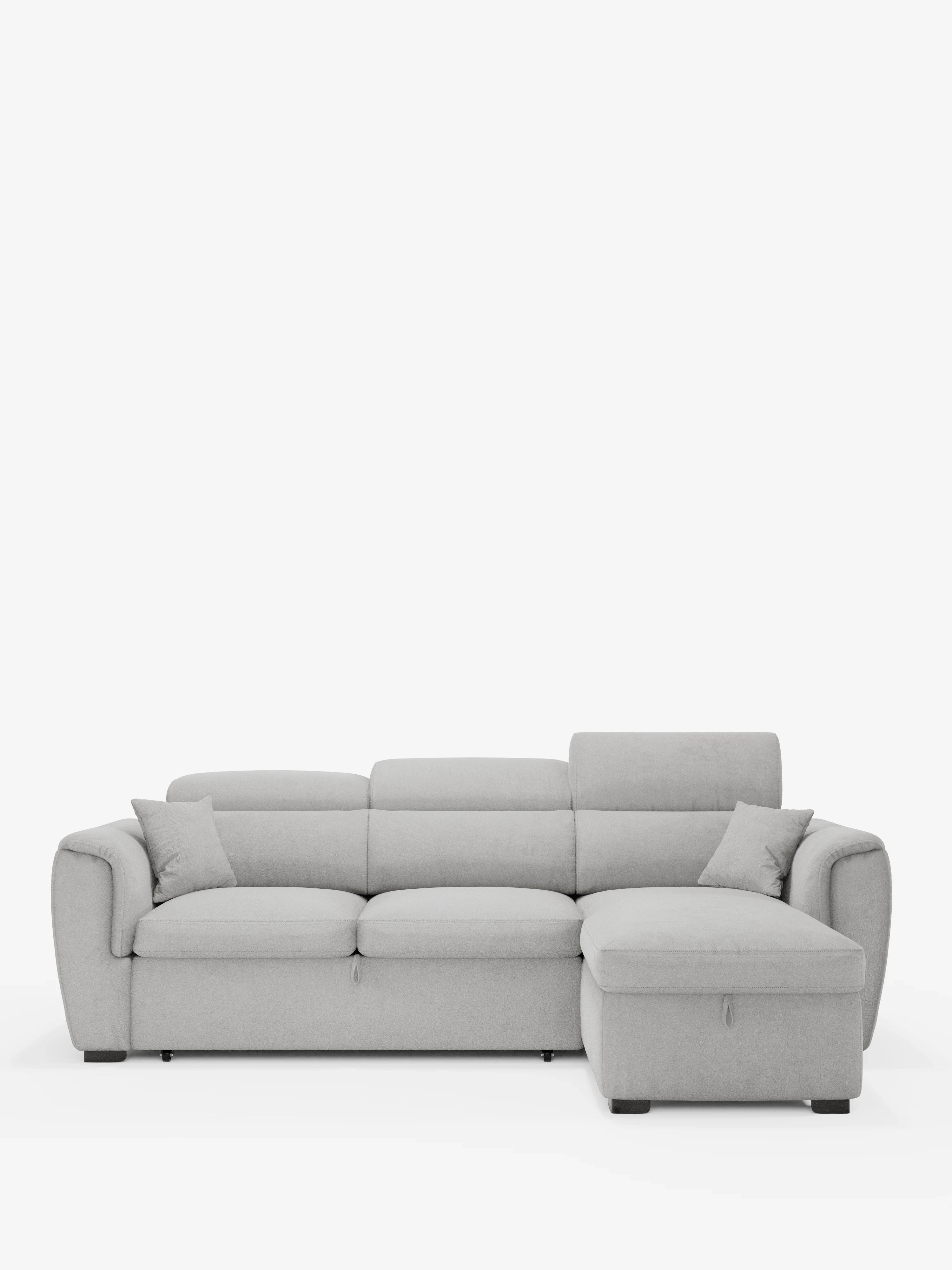 Titano Schlafsofa mit reversibler Chaiselongue mit Stauraum, verstellbaren Kopfstützen und ausziehbarem Element aus fleckenabweisendem Stoff