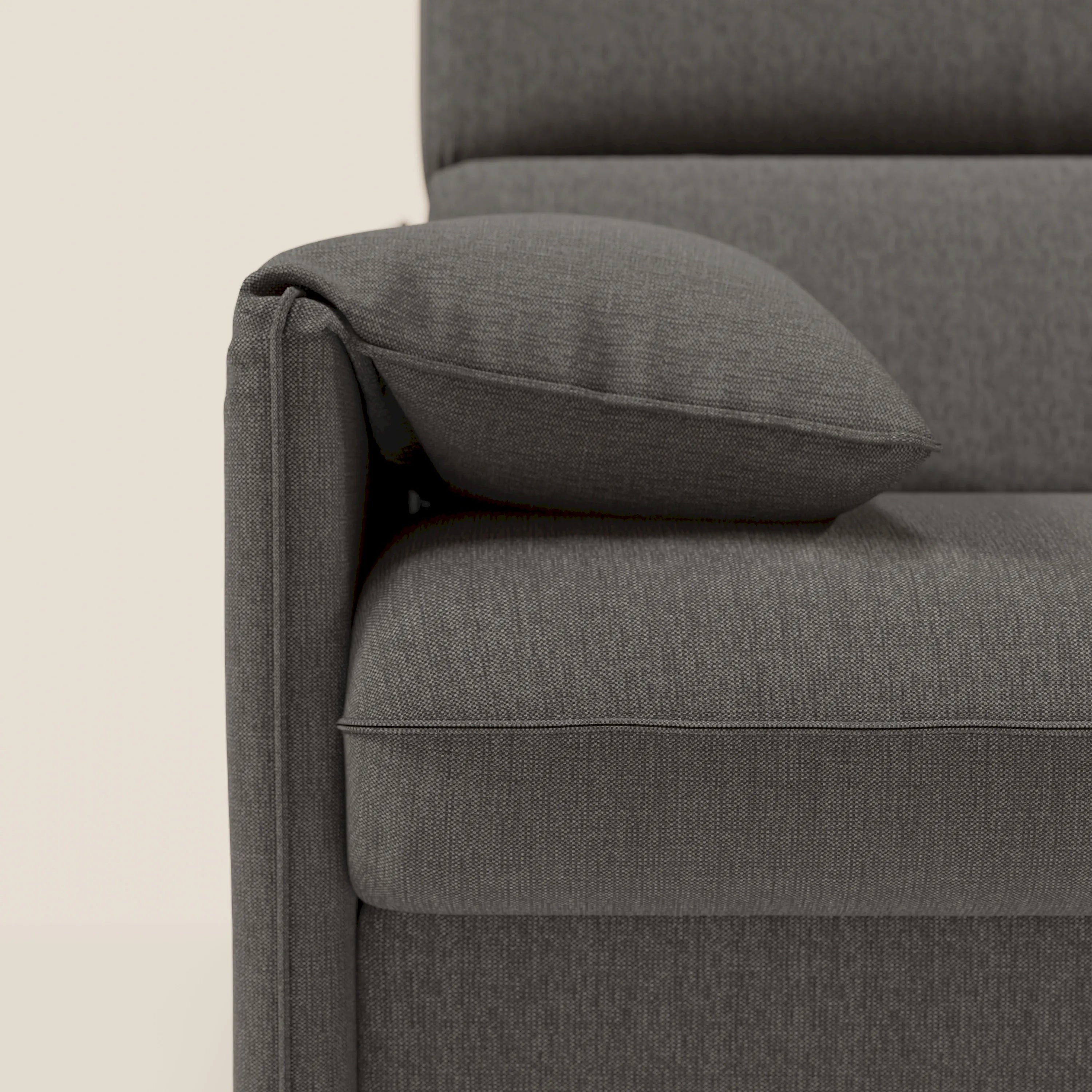 Violetta Divano Letto Angolare con Penisola contenitore, Poggiatesta e Materasso Alto H18 in tessuto impermeabile T13 - divani.store