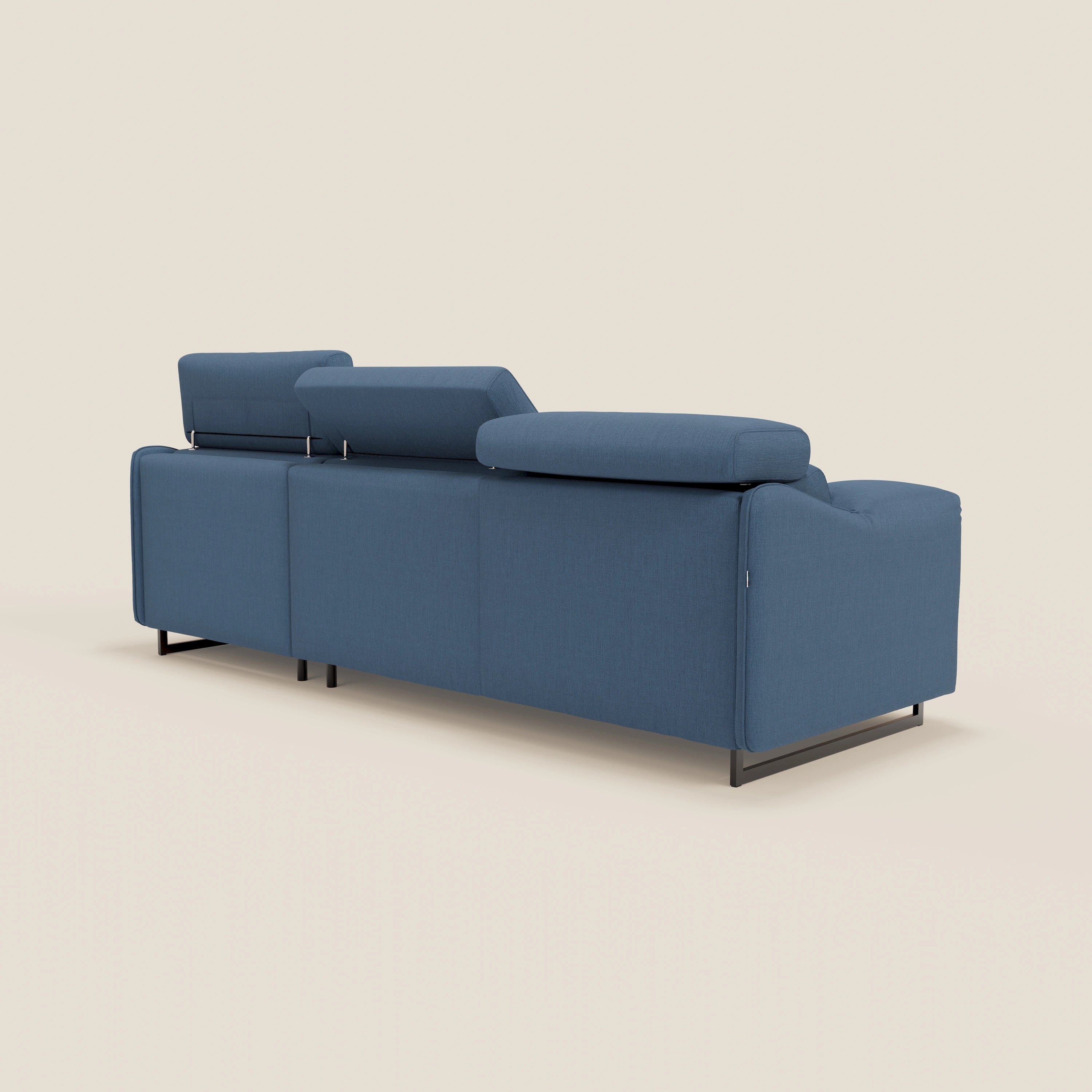 Violetta Divano Letto Angolare con Penisola contenitore, Poggiatesta e Materasso Alto H18 in tessuto impermeabile T13 - divani.store