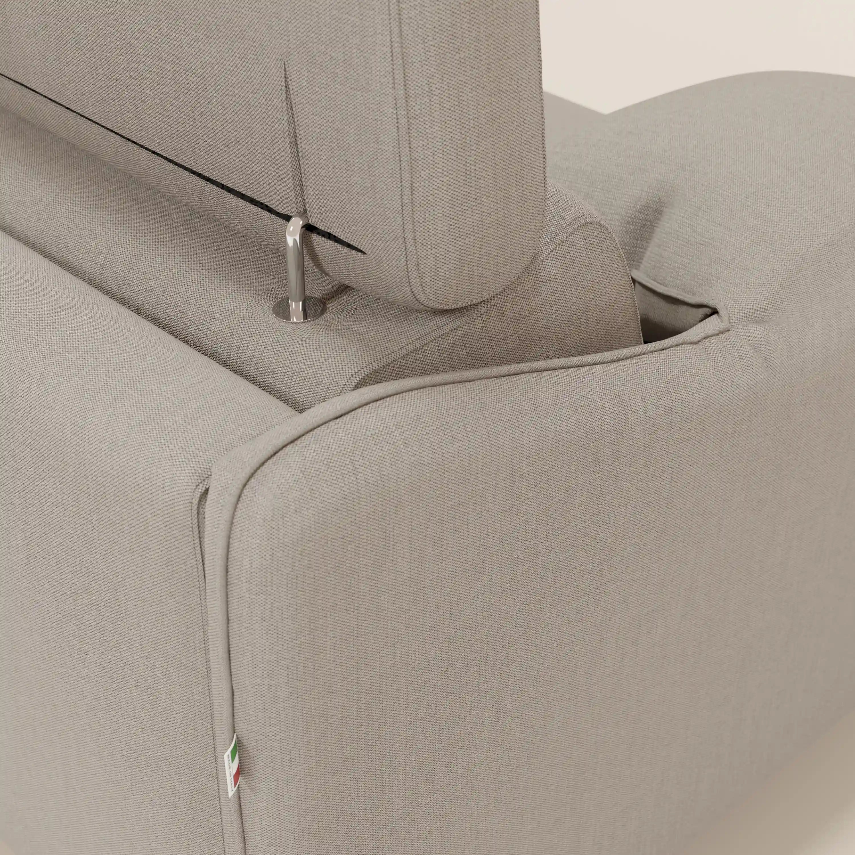 Violetta Divano Letto Angolare con Penisola contenitore, Poggiatesta e Materasso Alto H18 in tessuto impermeabile T13 - divani.store