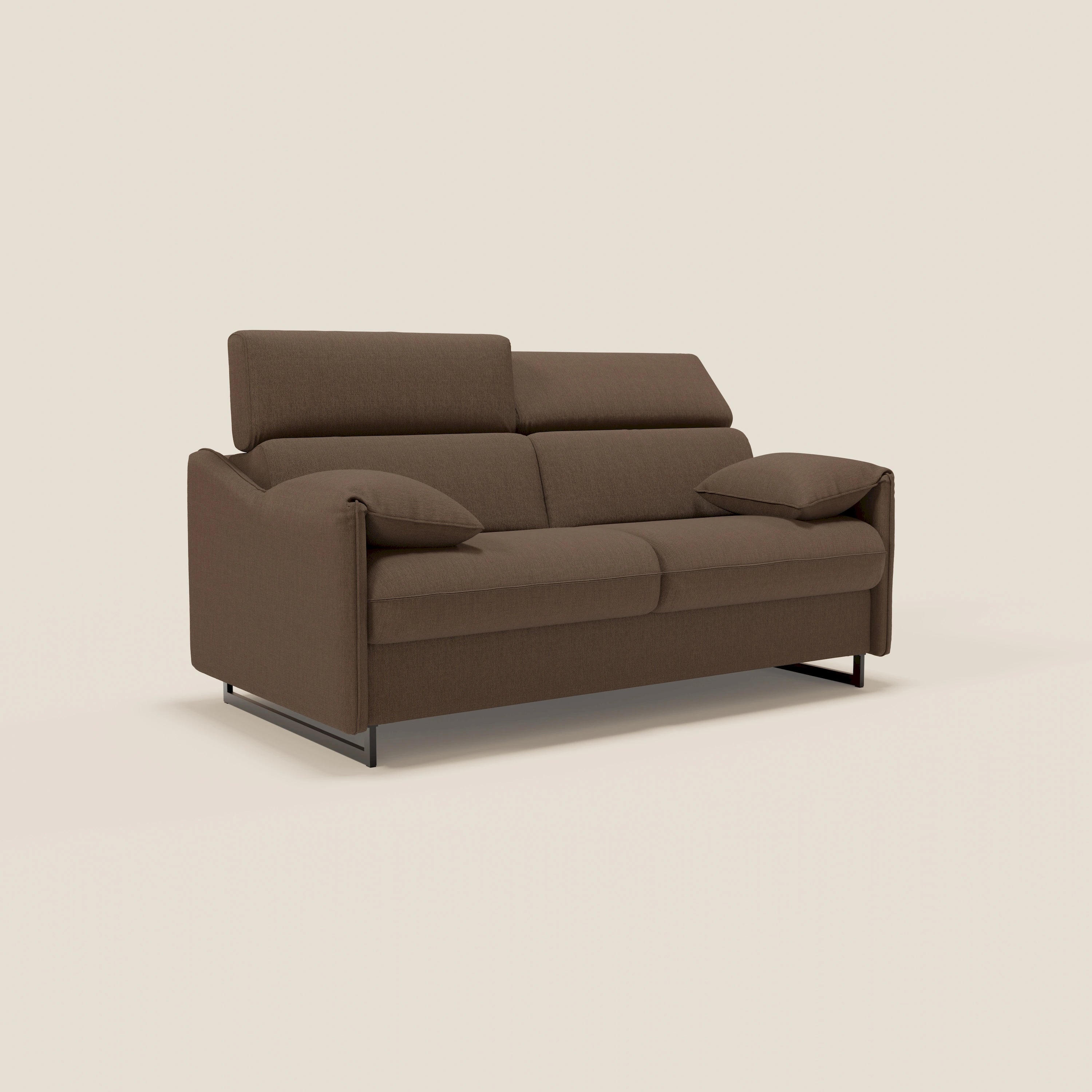 Violetta divano letto materasso H18 cm - poggiatesta reclinabili e braccioli mobili in tessuto impermeabile T13 - divani.store