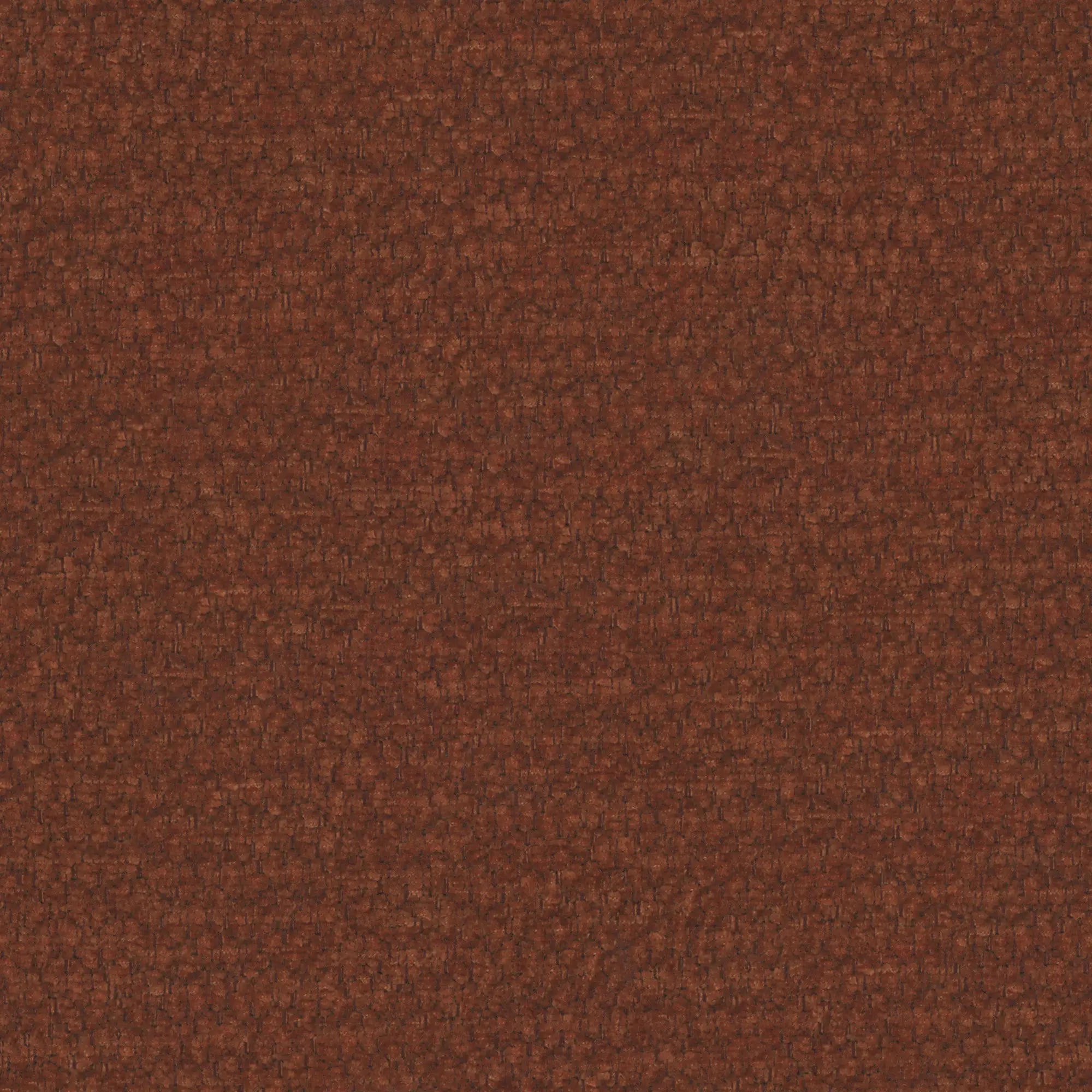 Primo piano del letto imbottito KAELOS in stile minimal di Letti.store: il suo tessuto in ciniglia rosso mattone a trama fitta offre una sensazione di morbidezza e resistenza, mentre il colore intenso e il design moderno conferiscono calore e stile alle camere da letto contemporanee.