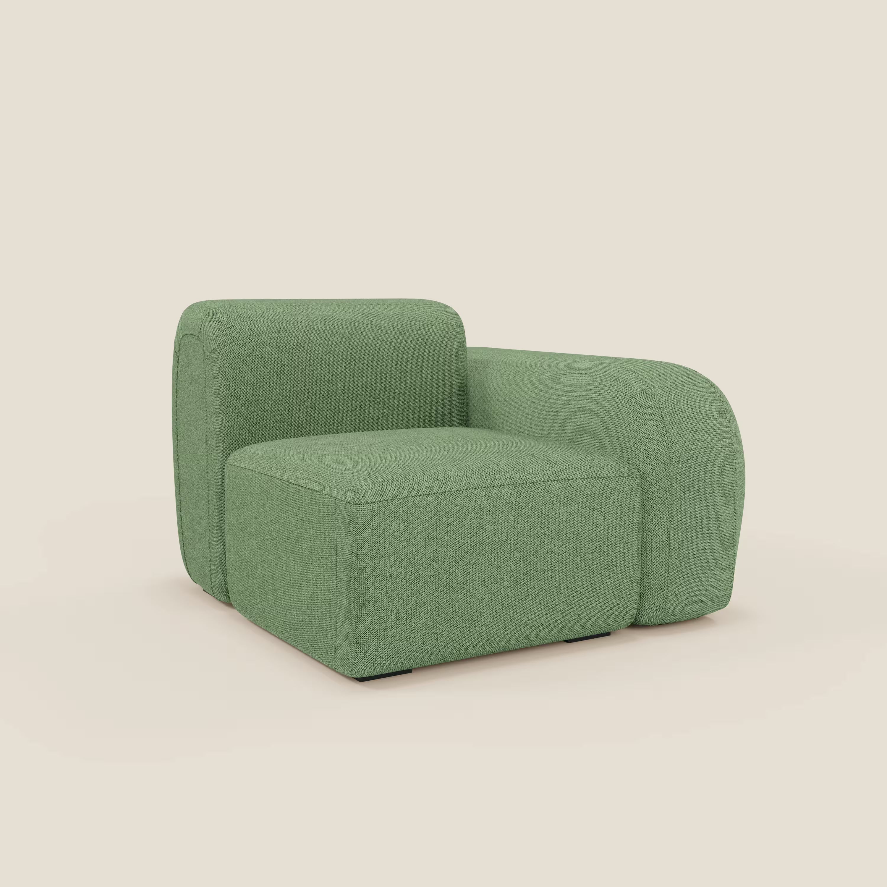 BonBon Endmodul 105 cm links oder rechts – abwaschbarer Stoff T23 minzgrün