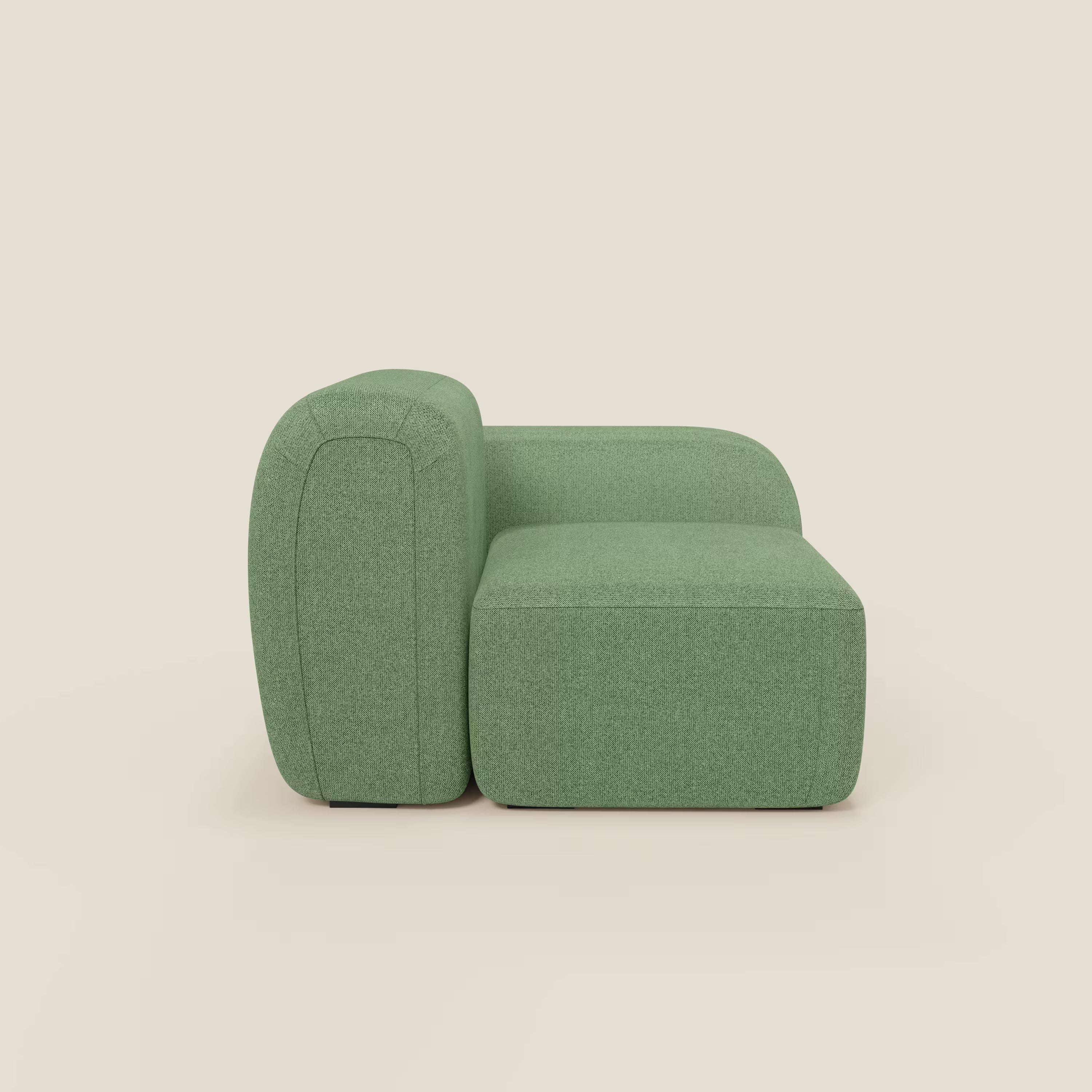 BonBon Endmodul 105 cm links oder rechts – abwaschbarer Stoff T23 minzgrün