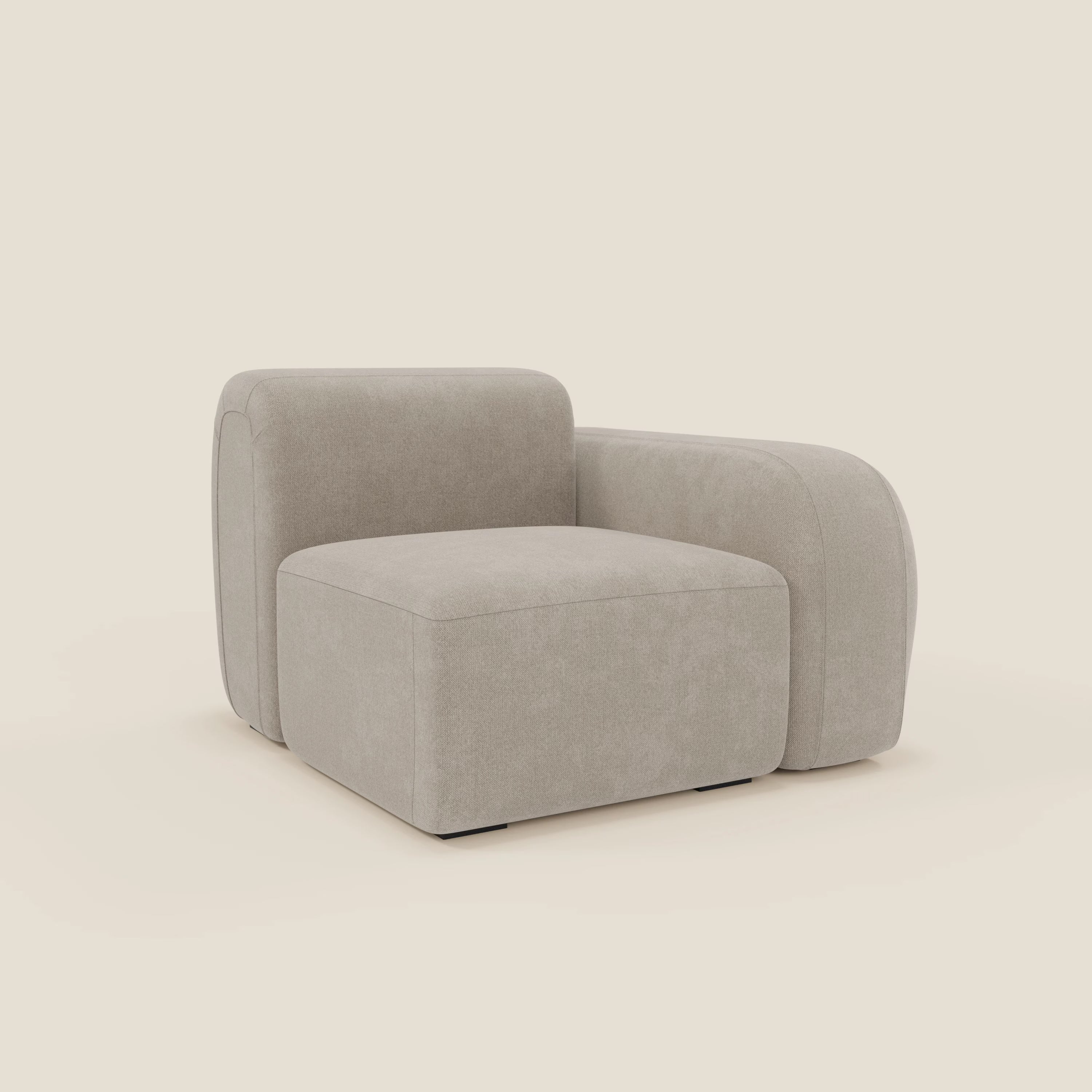 BonBon Endmodul 105 cm links oder rechts – abwaschbarer Stoff T23 creme