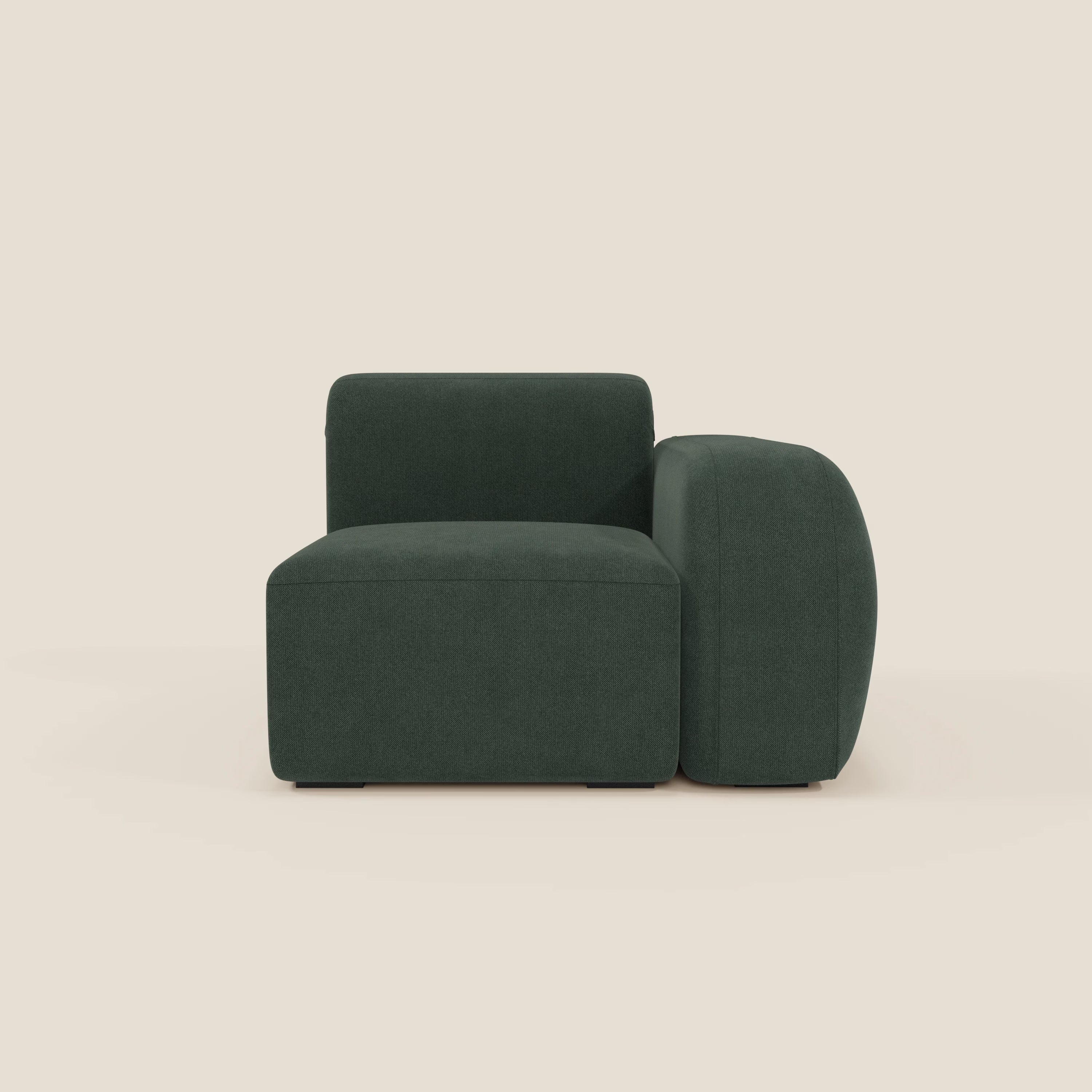 BonBon Endmodul 105 cm links oder rechts – abwaschbarer Stoff T23 grün