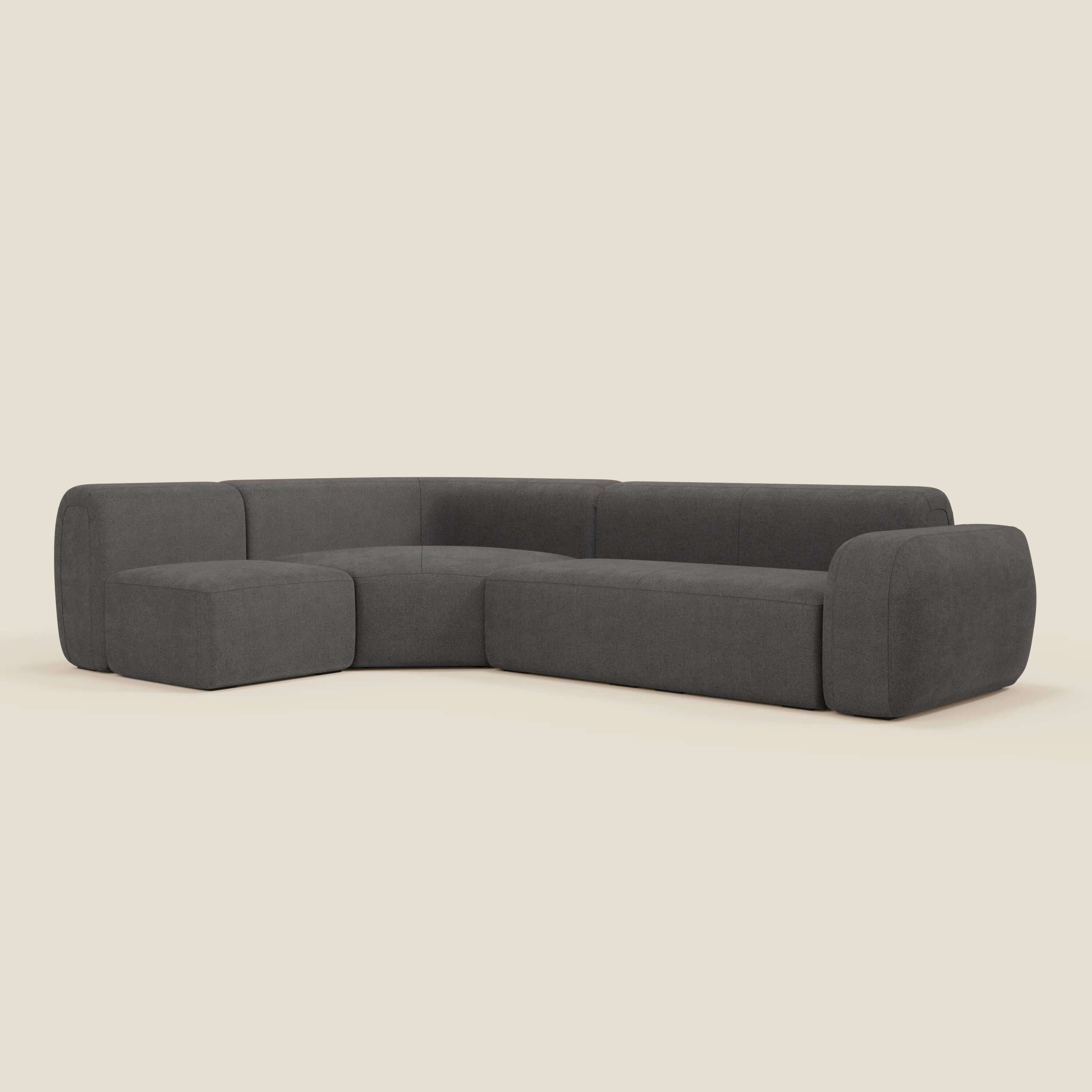 BonBon Ecksofa, modular und kombinierbar – abwaschbarer Stoff T23 anthrazit