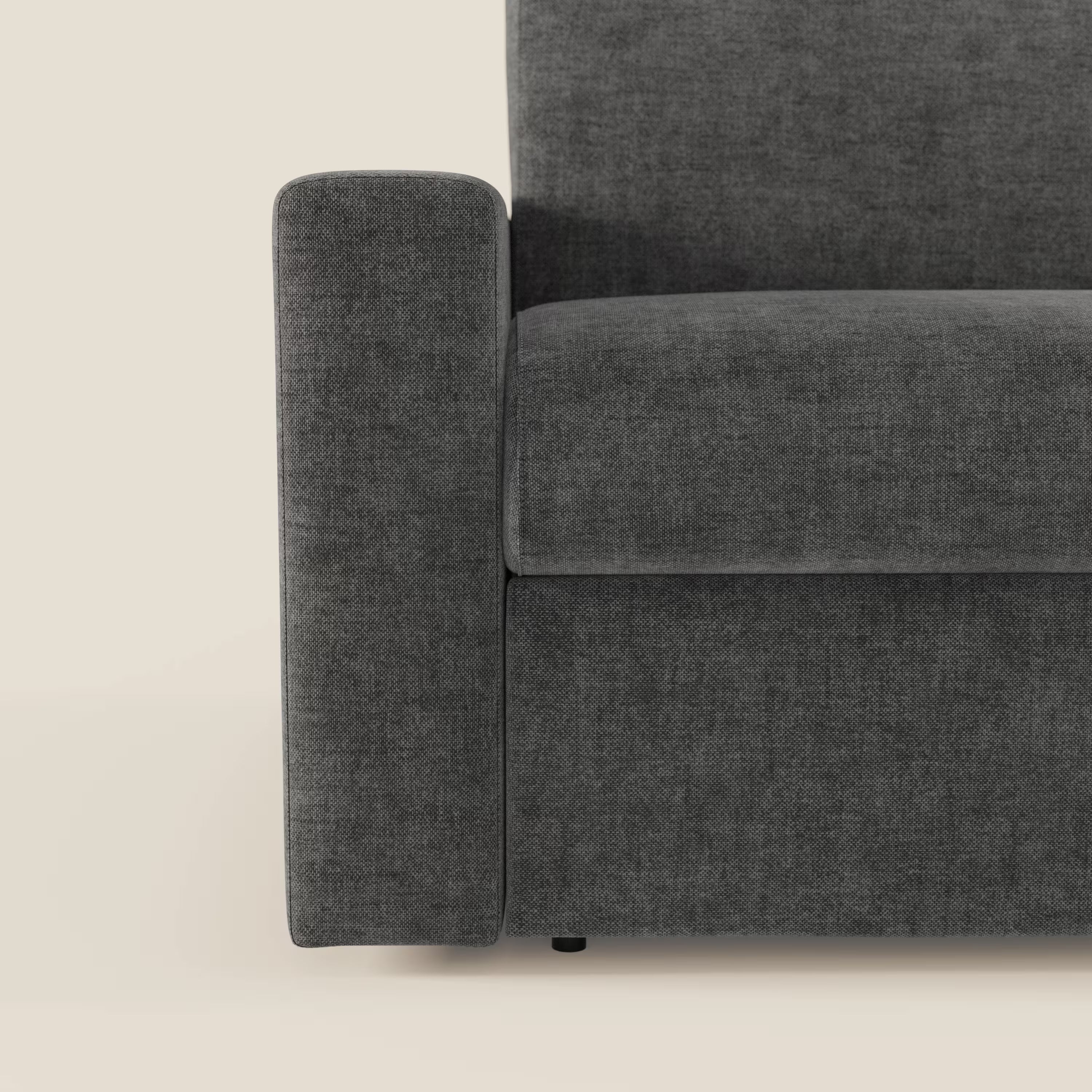 Diomede Schlafsofa aus pflegeleichtem Samt mit abnehmbarem Bezug – modernes Design und Komfort in T35 anthrazit