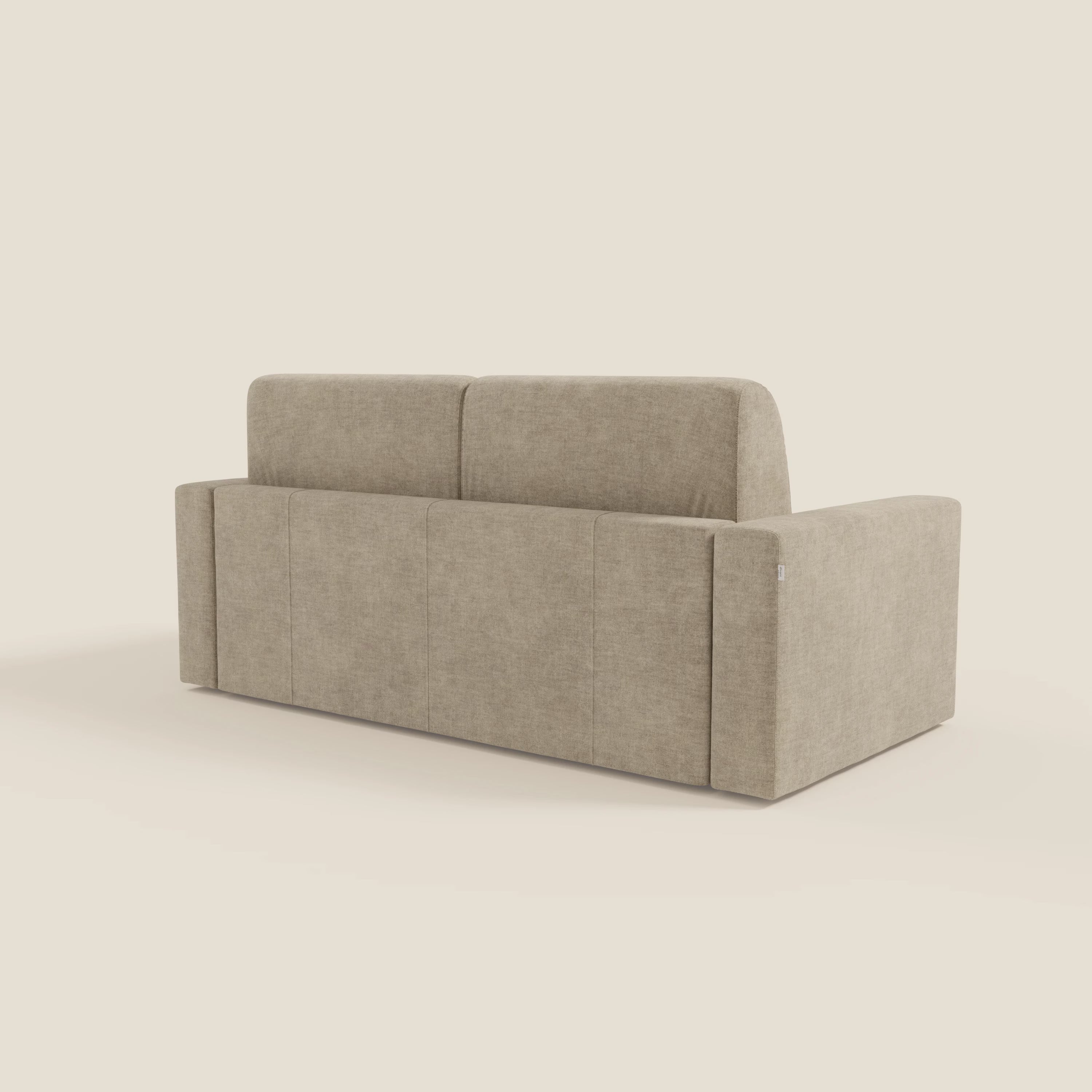Diomede Schlafsofa aus pflegeleichtem Samt mit abnehmbarem Bezug – modernes Design und Komfort in T35 beige