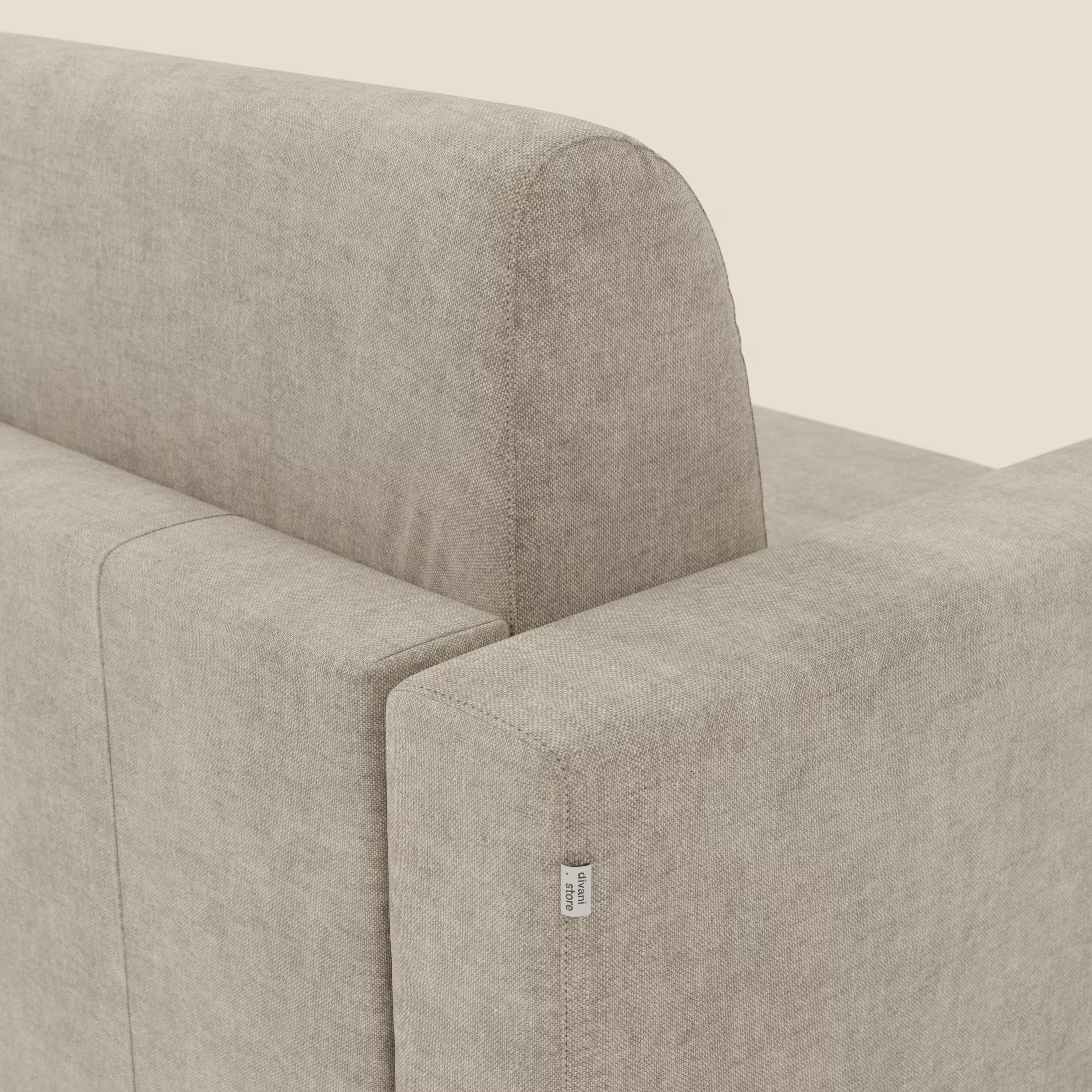 Diomede Schlafsofa aus pflegeleichtem Samt mit abnehmbarem Bezug – modernes Design und Komfort in T35 creme