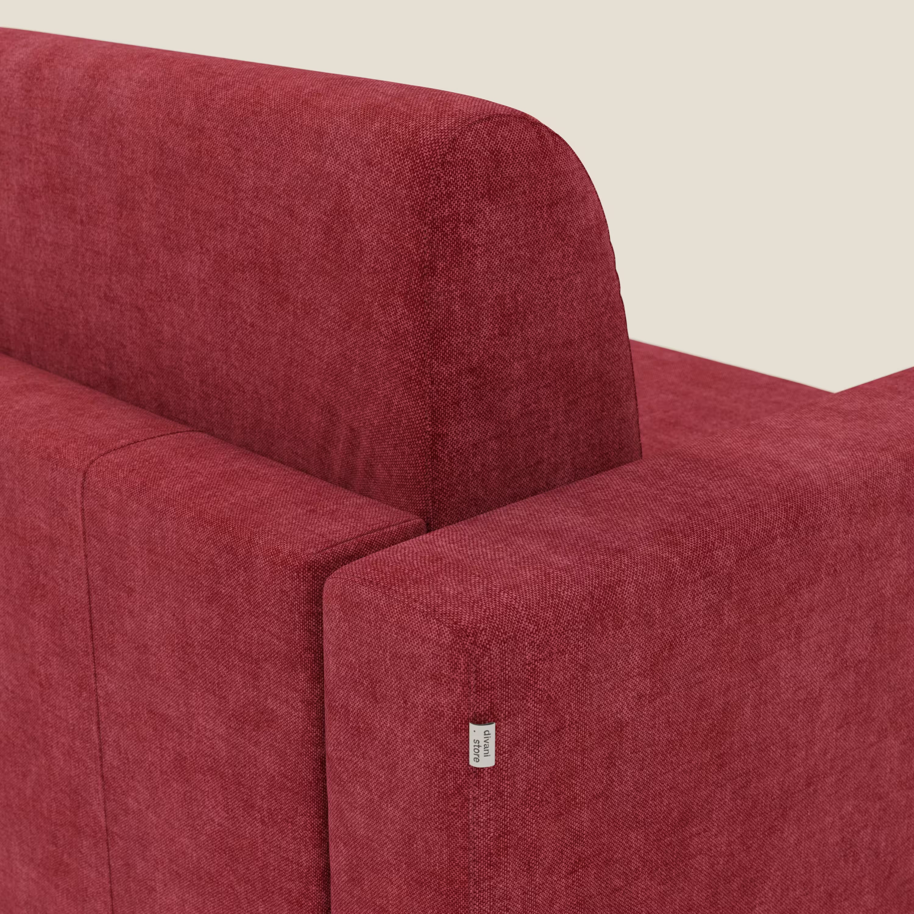 Diomede Schlafsofa aus pflegeleichtem Samt mit abnehmbarem Bezug – modernes Design und Komfort in T35 rot
