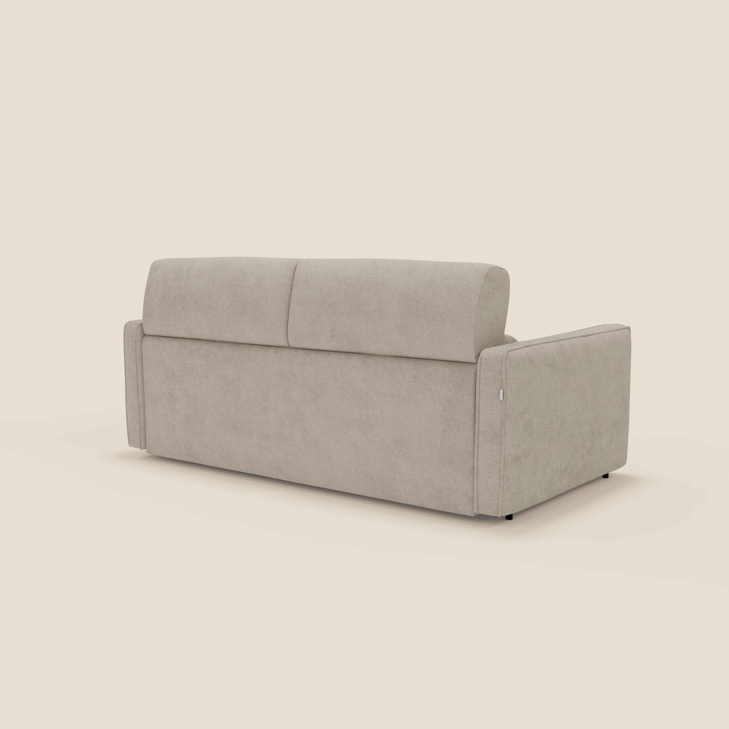 Nivon Modernes Schlafsofa mit Kopfstütze aus abwaschbarem Stoff T25 beige