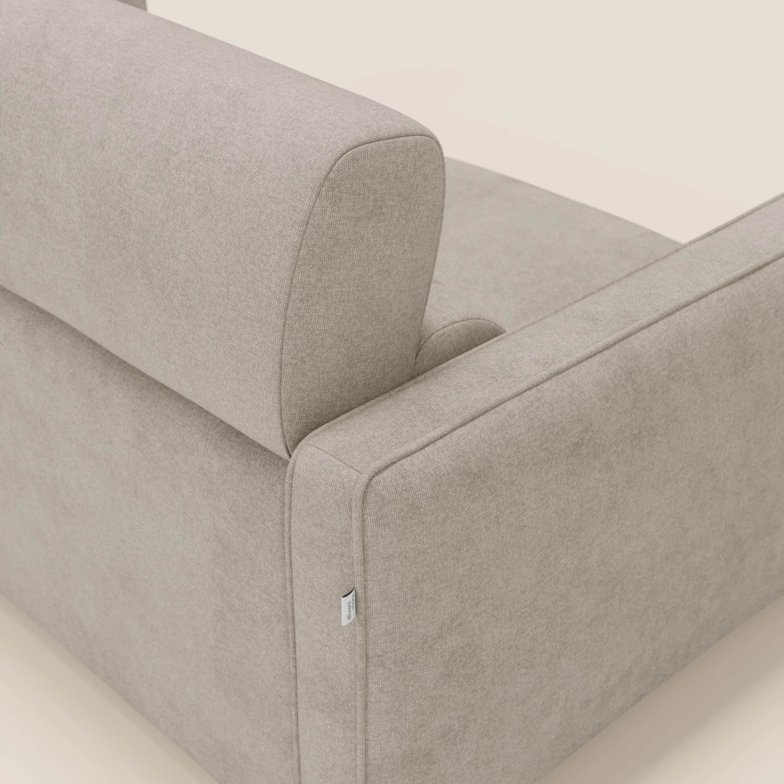 Nivon Modernes Schlafsofa mit Kopfstütze aus abwaschbarem Stoff T25 beige