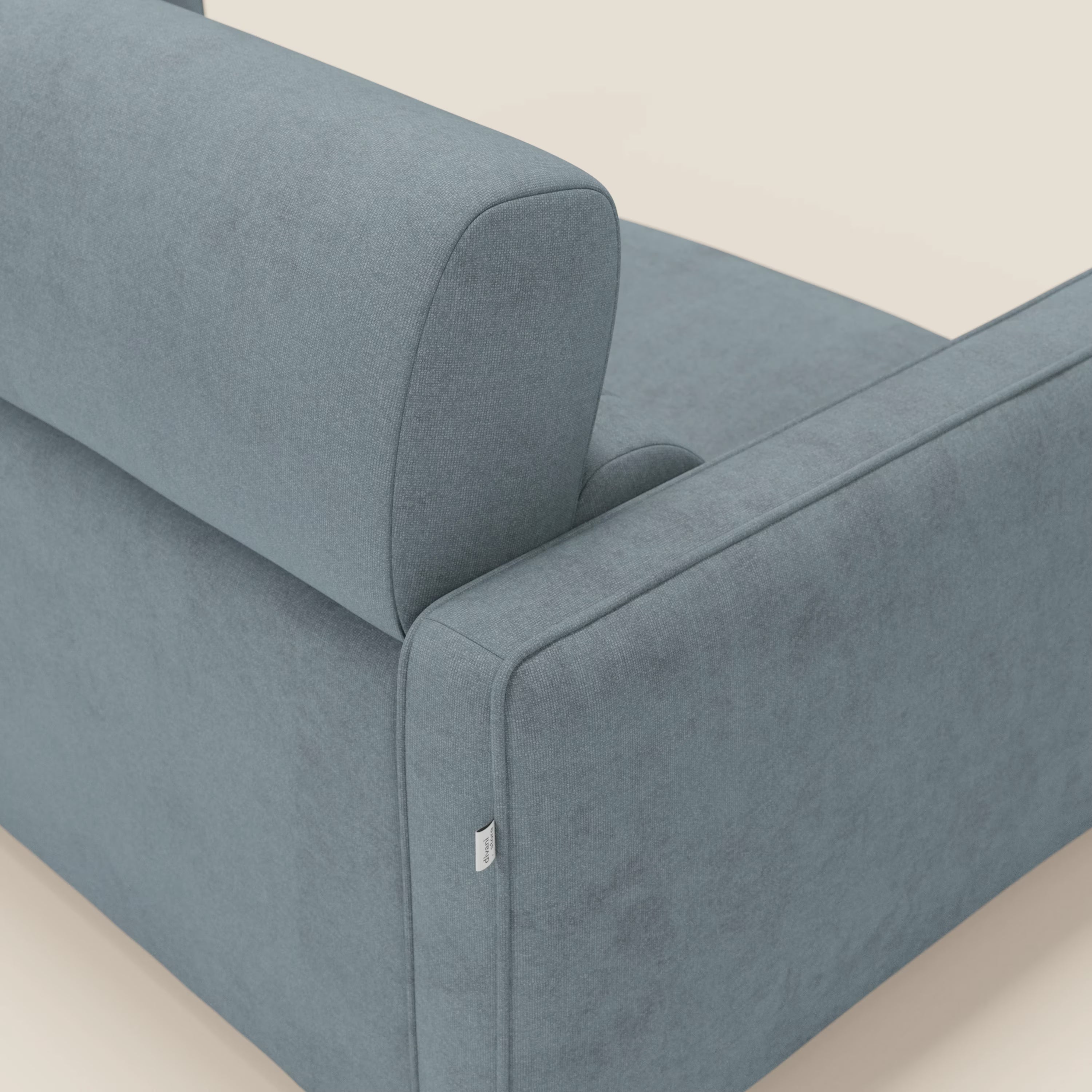 Nivon Modernes Schlafsofa mit Kopfstütze aus abwaschbarem Stoff T25 baby blau