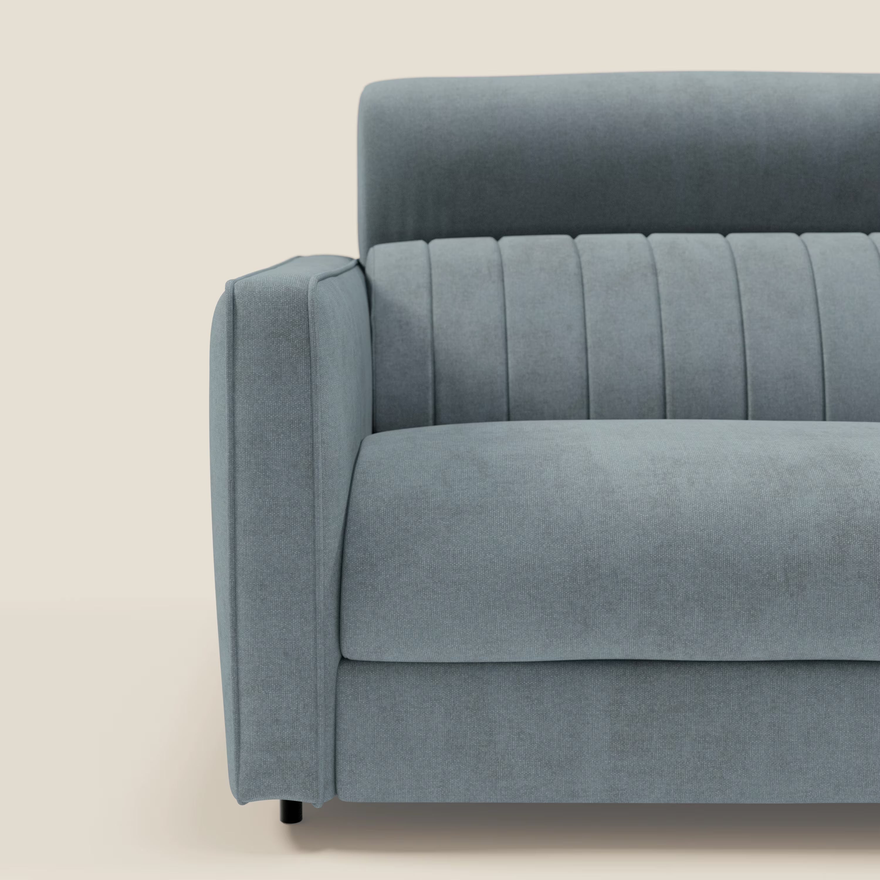 Nivon Modernes Schlafsofa mit Kopfstütze aus abwaschbarem Stoff T25 baby blau