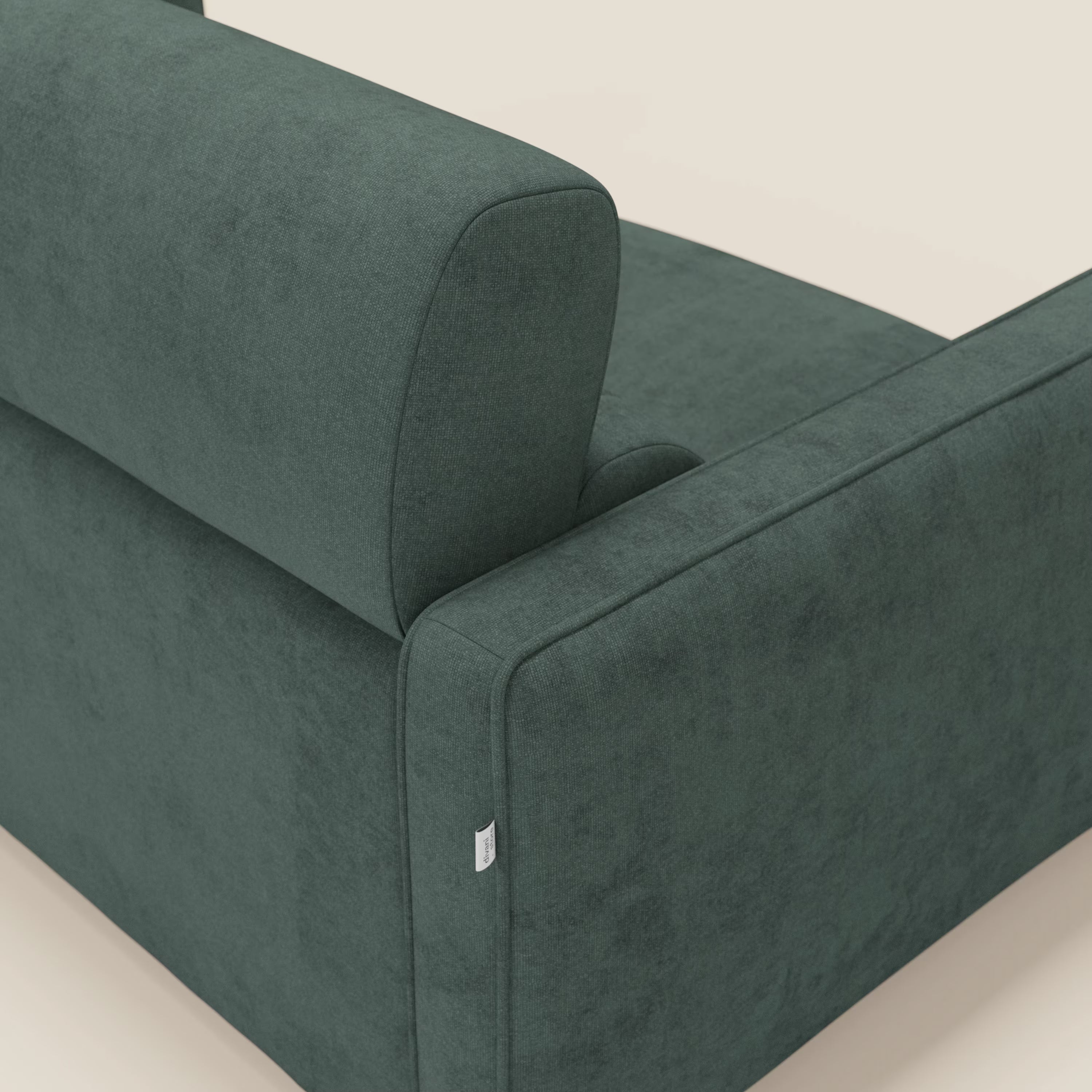 Nivon Modernes Schlafsofa mit Kopfstütze aus abwaschbarem Stoff T25 grün