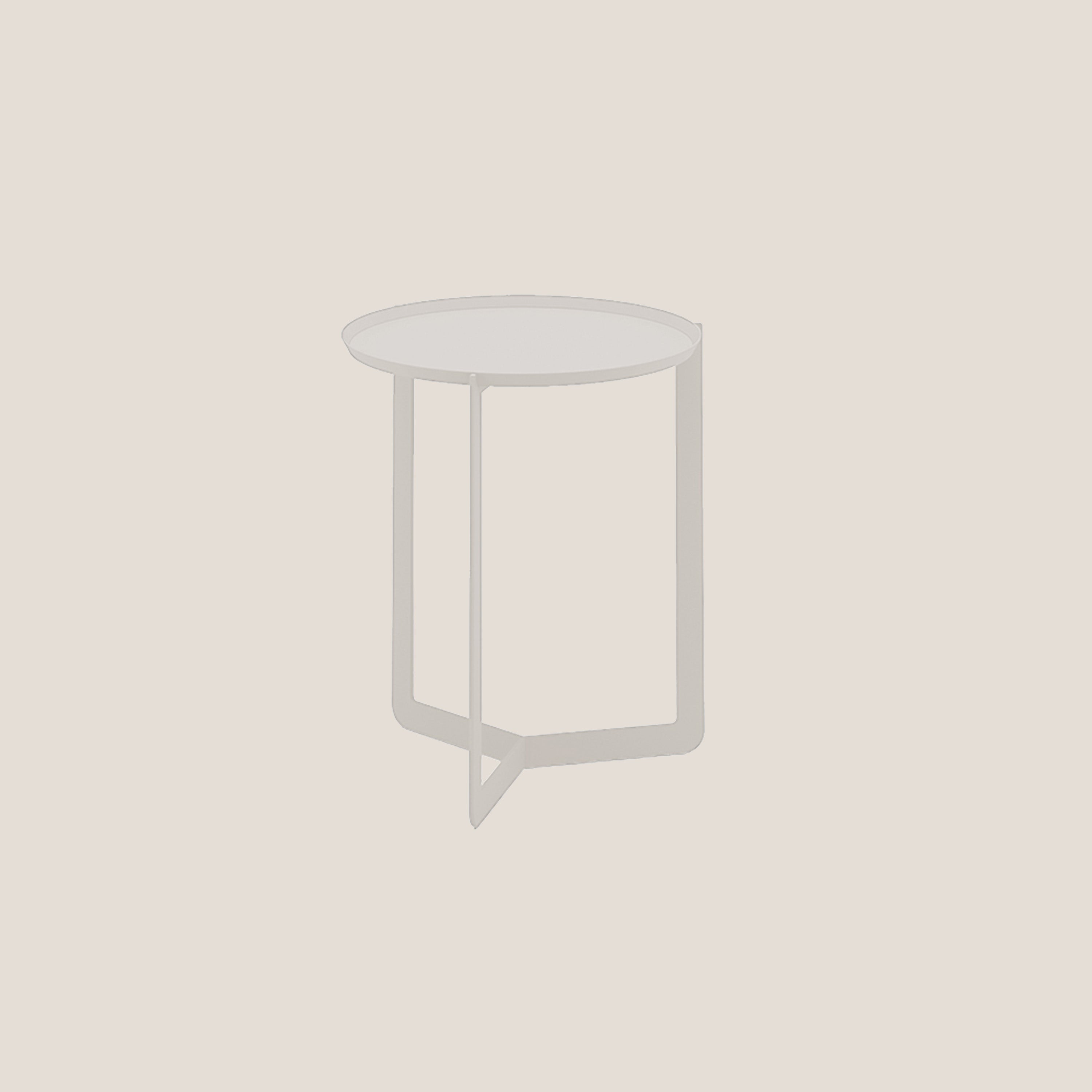 Round tavolino rotondo da salotto in metallo h46 cm blu navy - divani.store