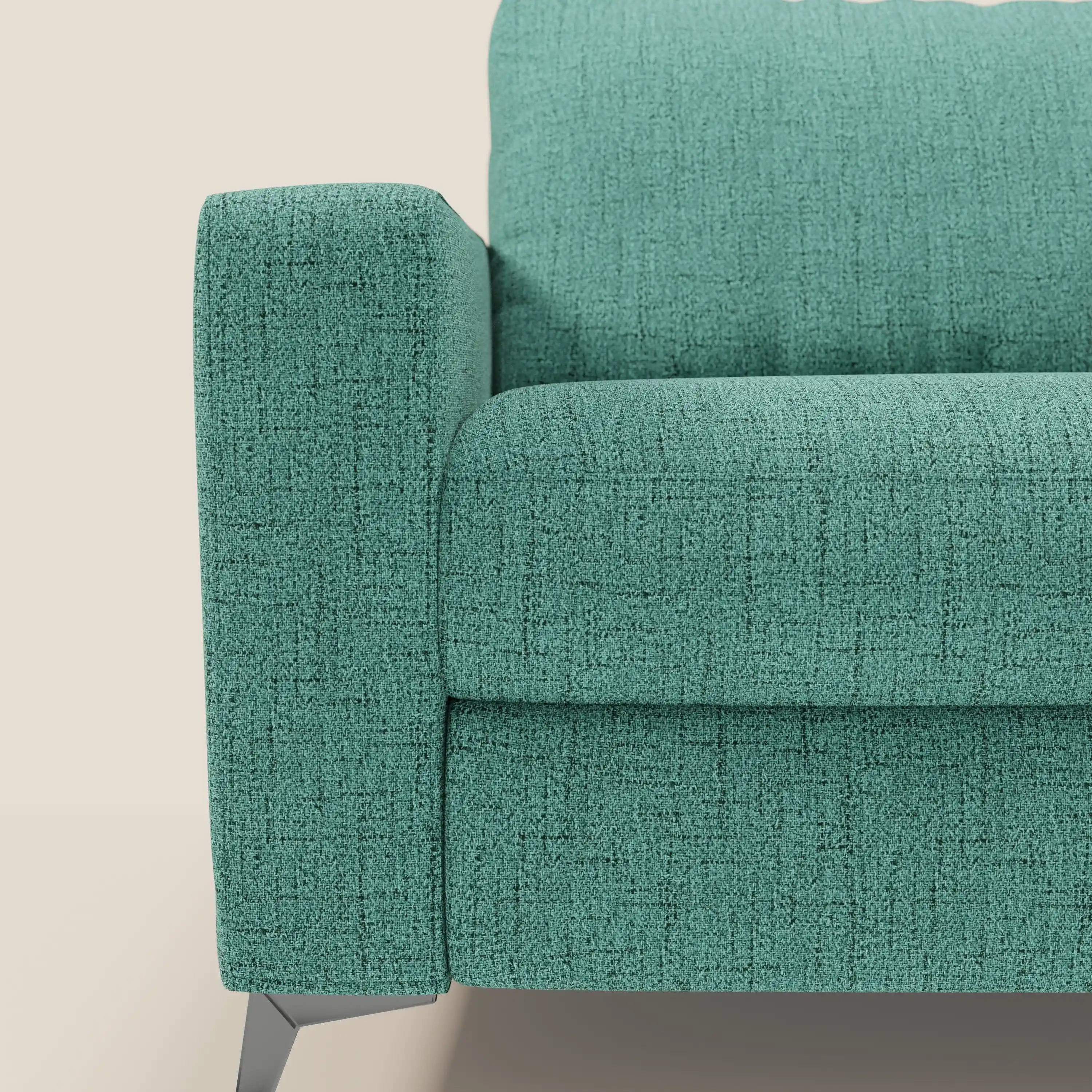 Alaya Schlafsofa mit weichen Kissen aus wasserfestem Stoff T03 aquamarin