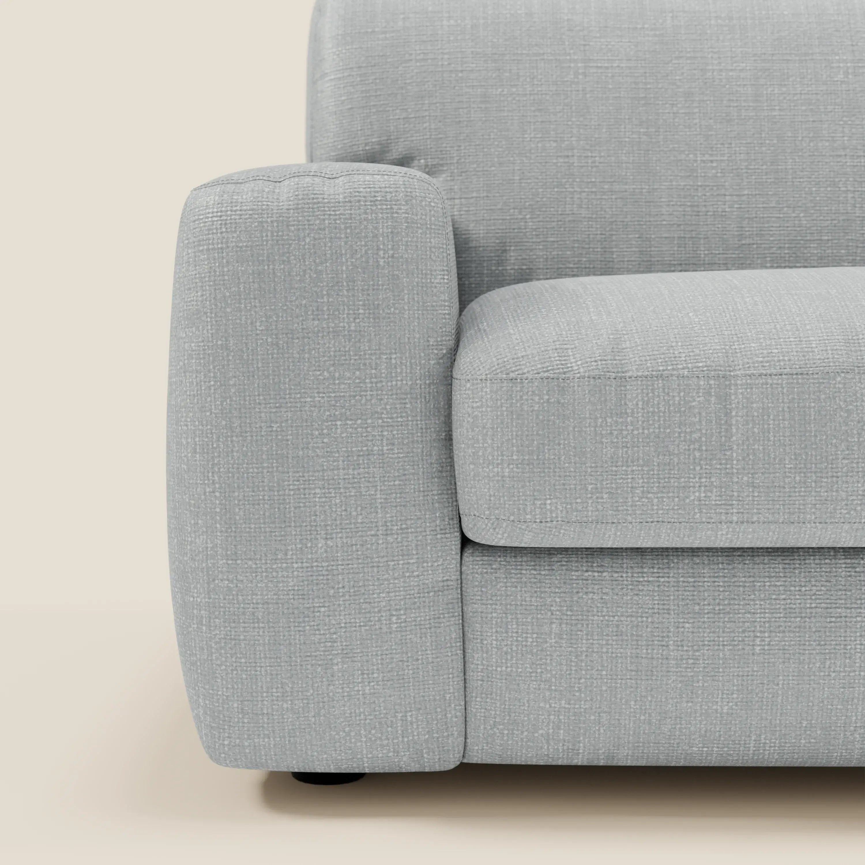 Cloud Schlafsofa mit 17 cm dicker Matratze und weichen Kissen aus wasserfestem Stoff T06 eisblau