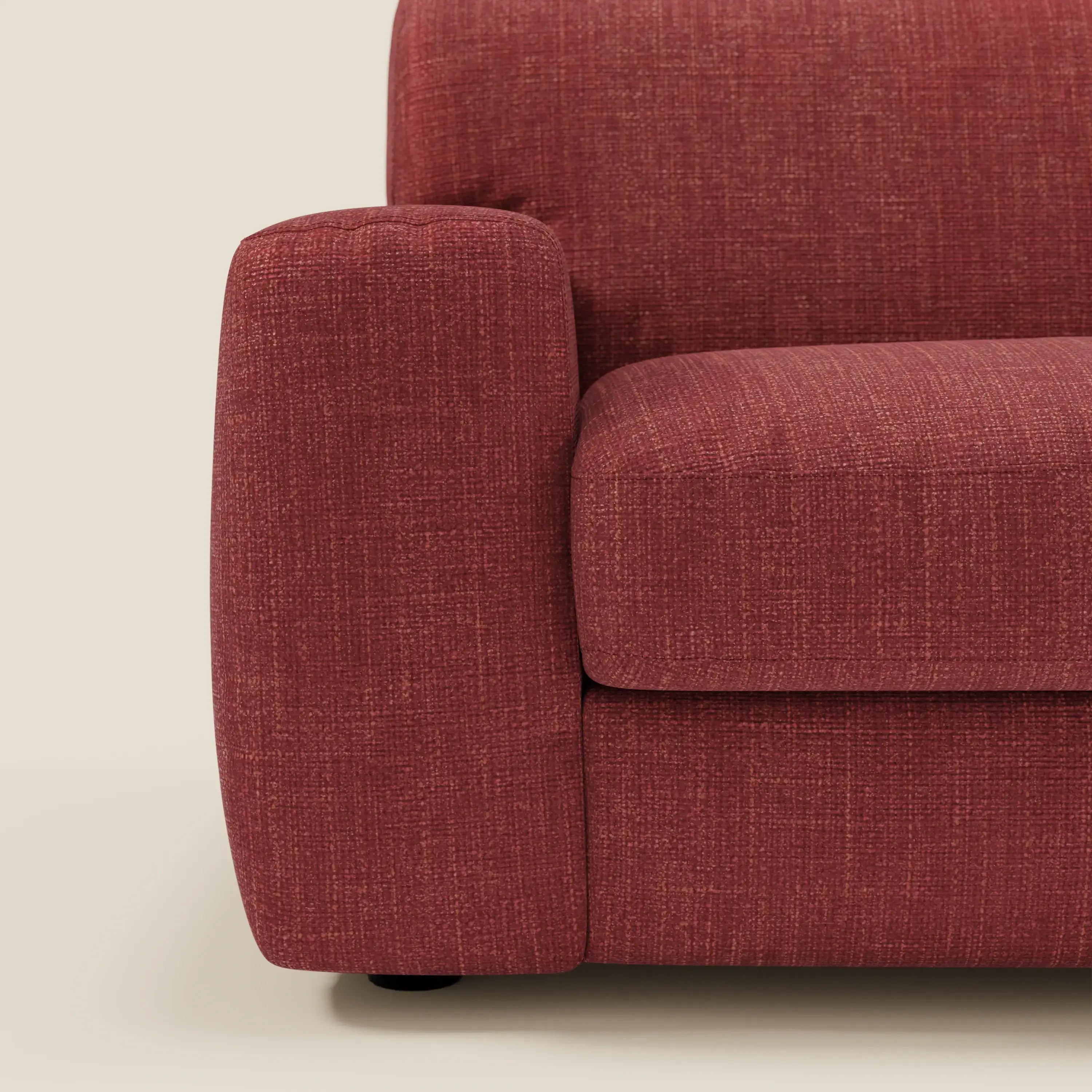 Cloud Schlafsofa mit 17 cm dicker Matratze und weichen Kissen aus wasserfestem Stoff T06 rot