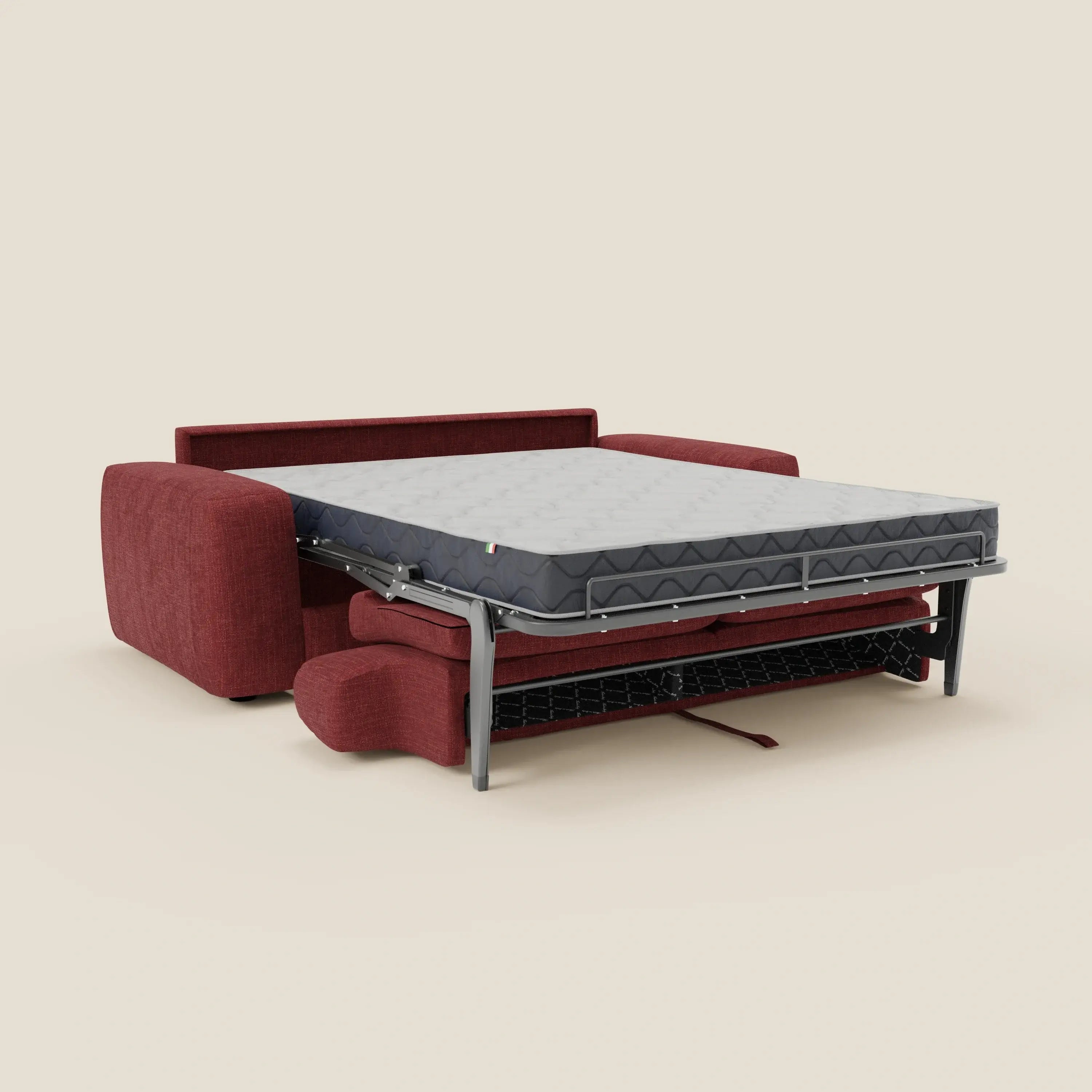 Cloud Schlafsofa mit 17 cm dicker Matratze und weichen Kissen aus wasserfestem Stoff T06 rot
