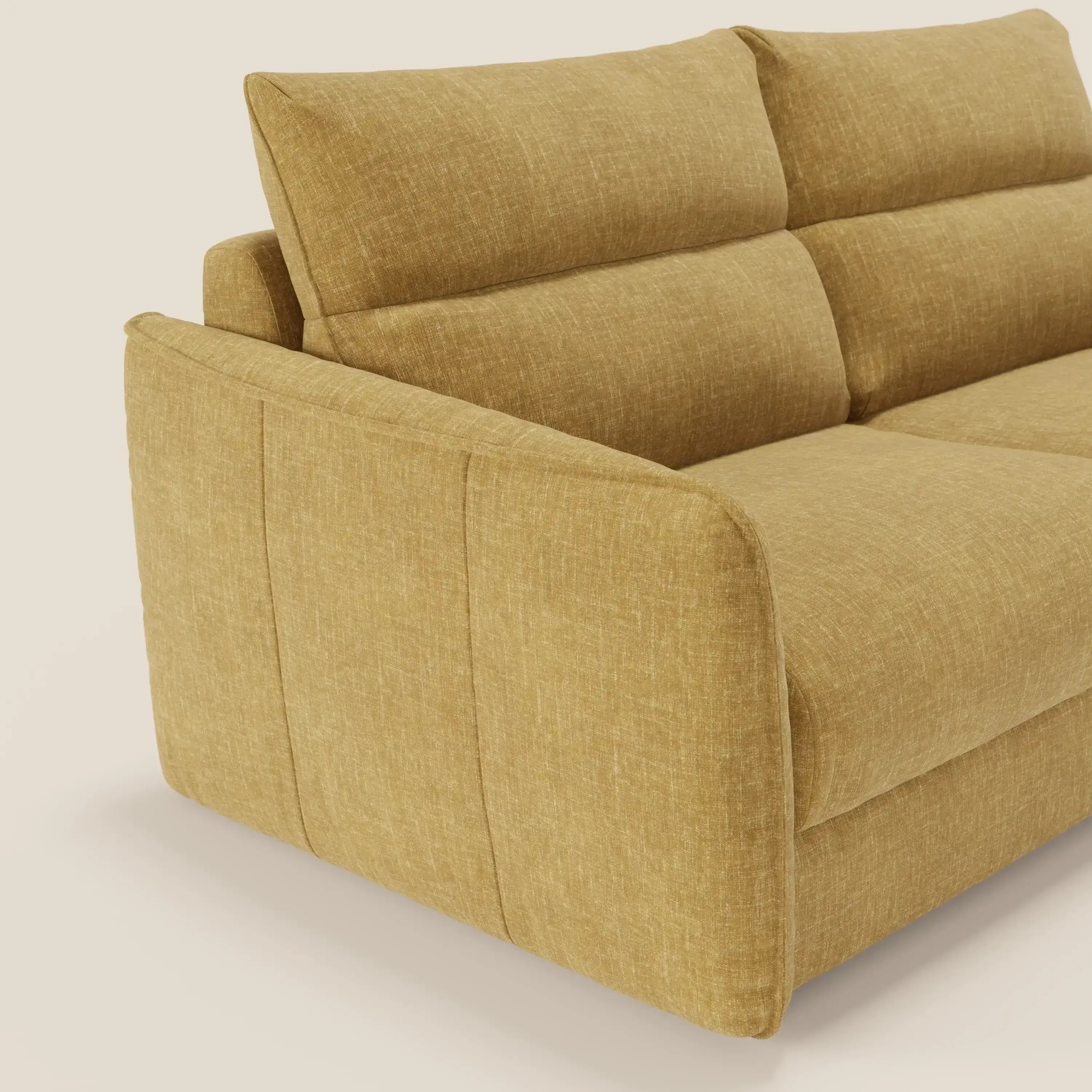 Elios Divano letto con morbidi cuscini spalliera in tessuto smacchiabile T24 - divani.store