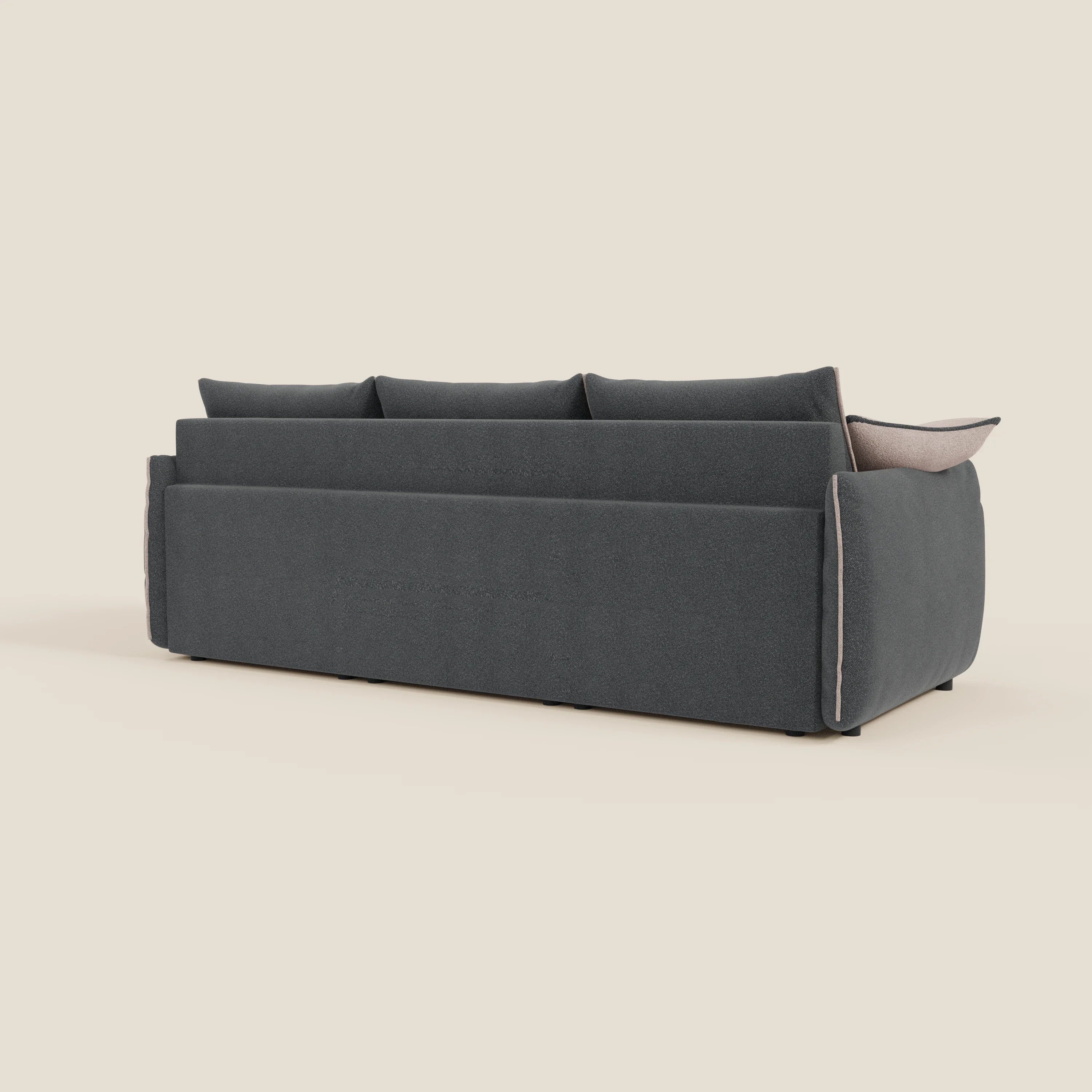 Flexar wendbares Ecksofa mit ausziehbaren Sitzen aus weichem wasserfestem bouclé T07