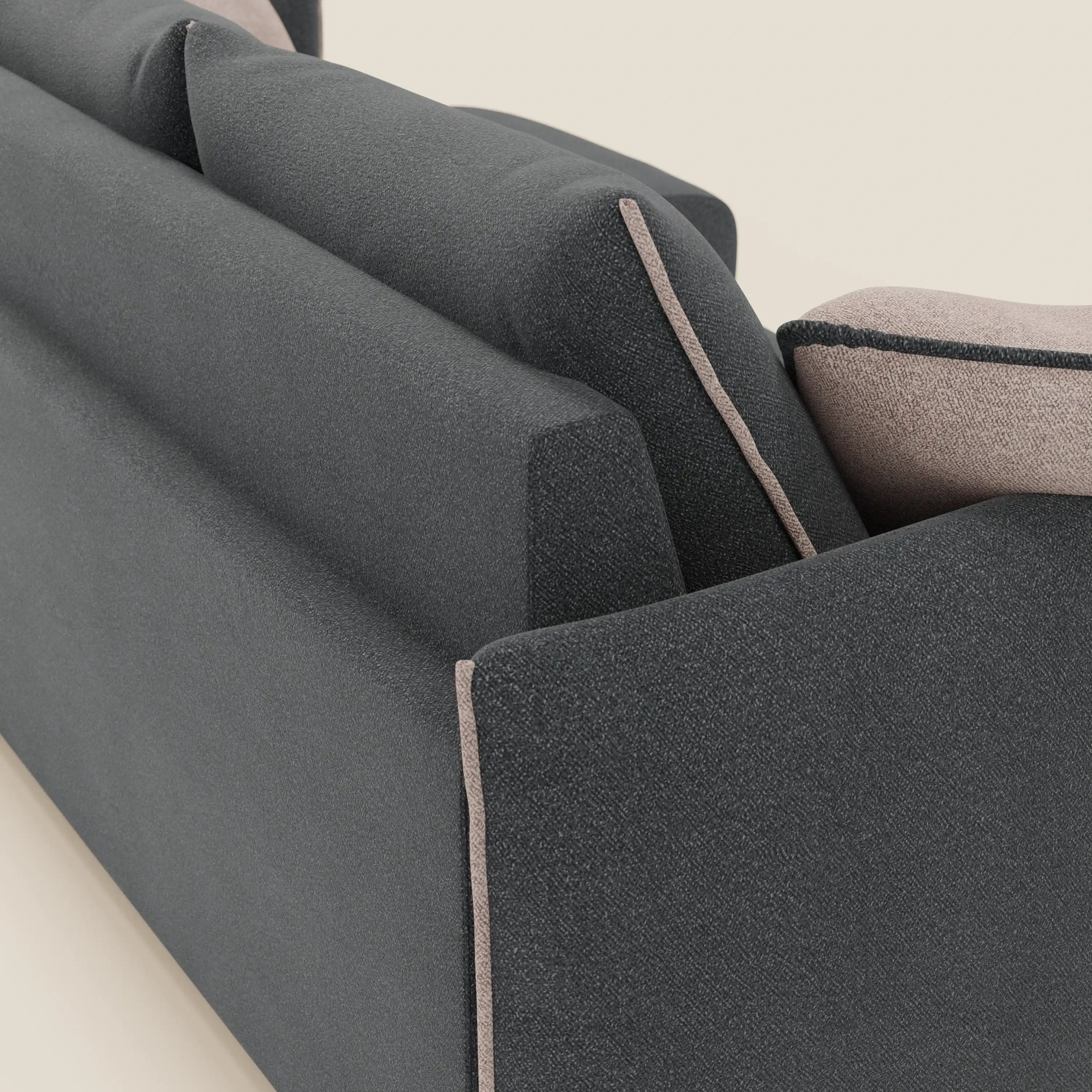 Flexar wendbares Ecksofa mit ausziehbaren Sitzen aus weichem wasserfestem bouclé T07