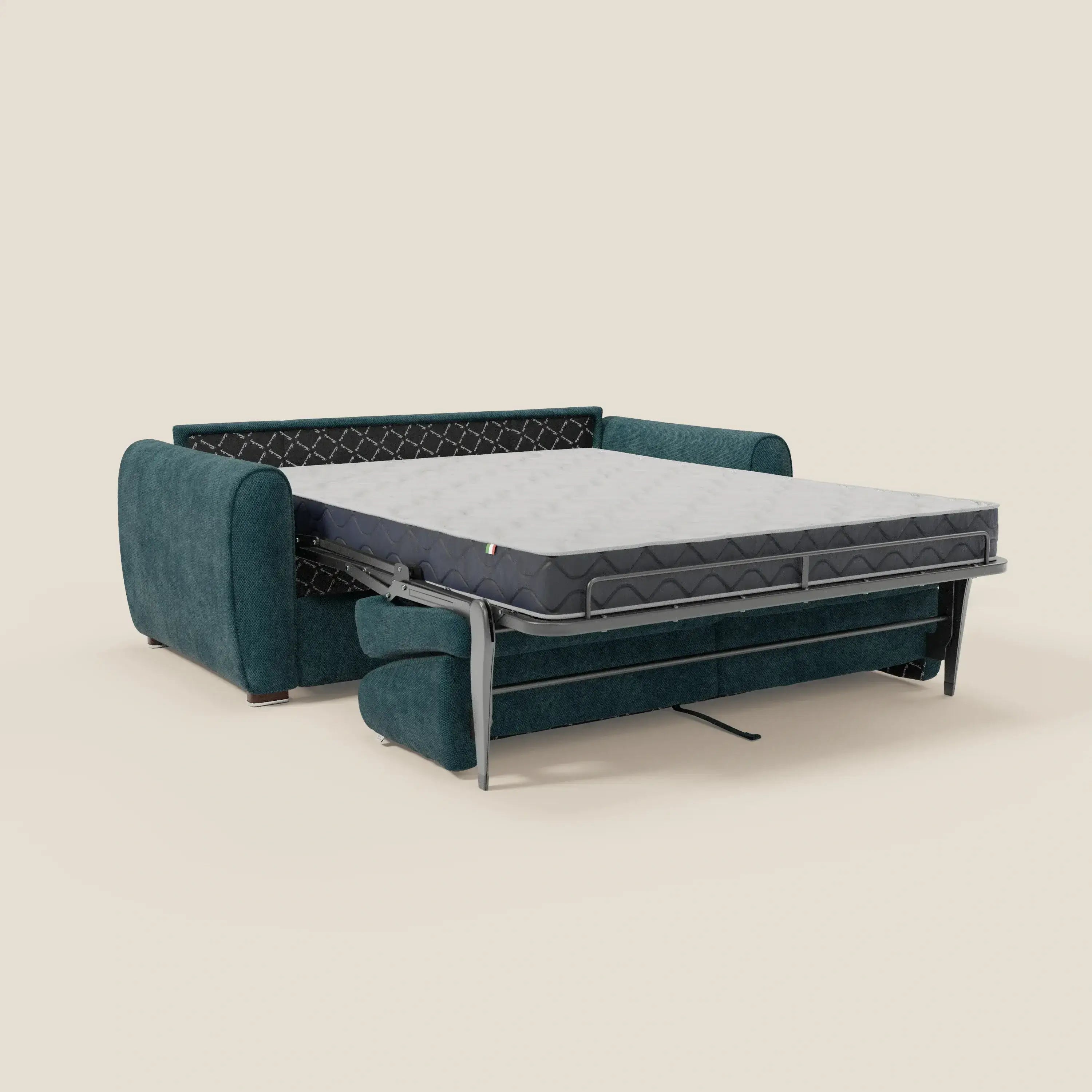 Kaleo Divano letto moderno con materasso H17 cm - in raffinato tessuto impermeabile T26 - divani.store