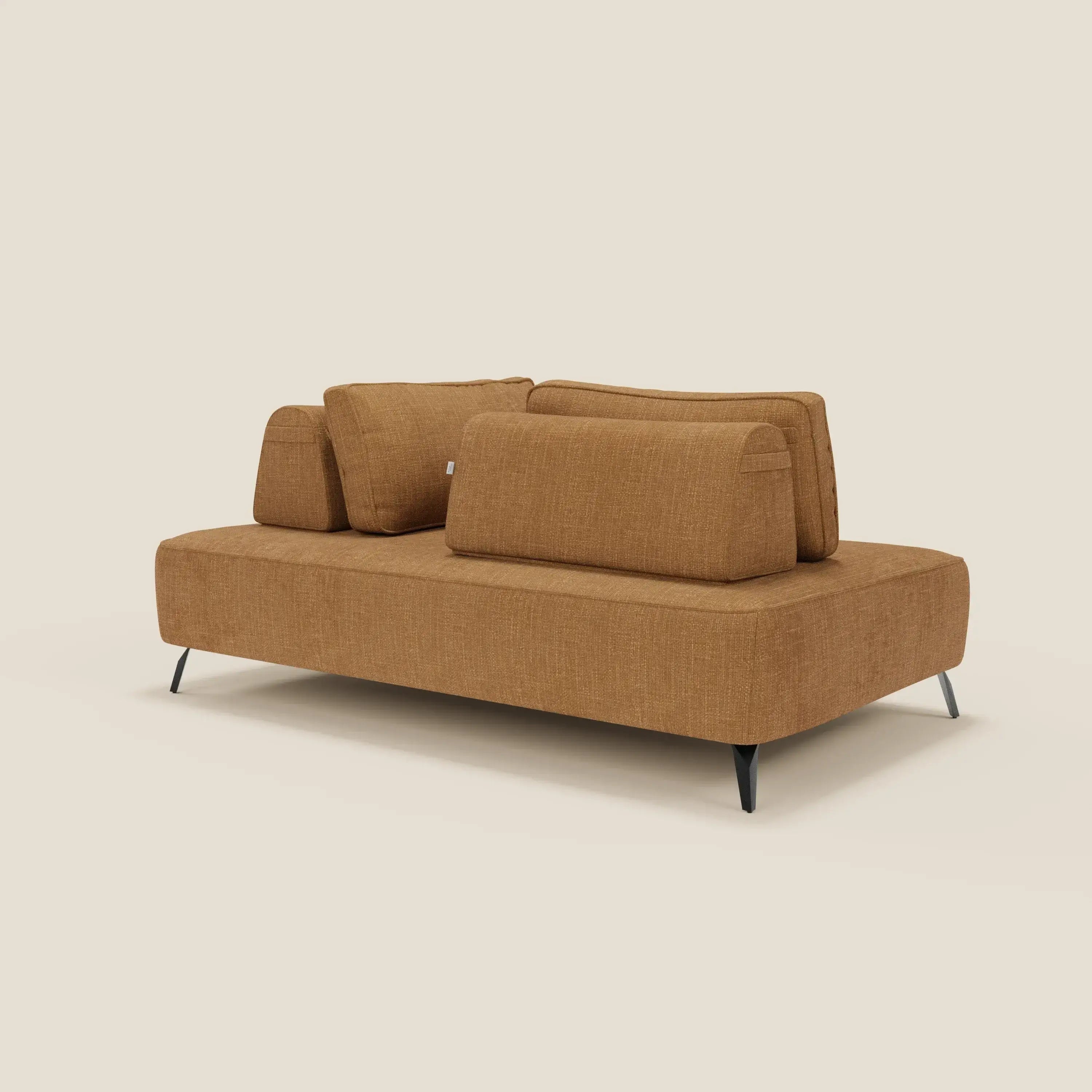 Volta divano modulare con schienali mobili in raffinato tessuto ciniglia T06 - divani.store