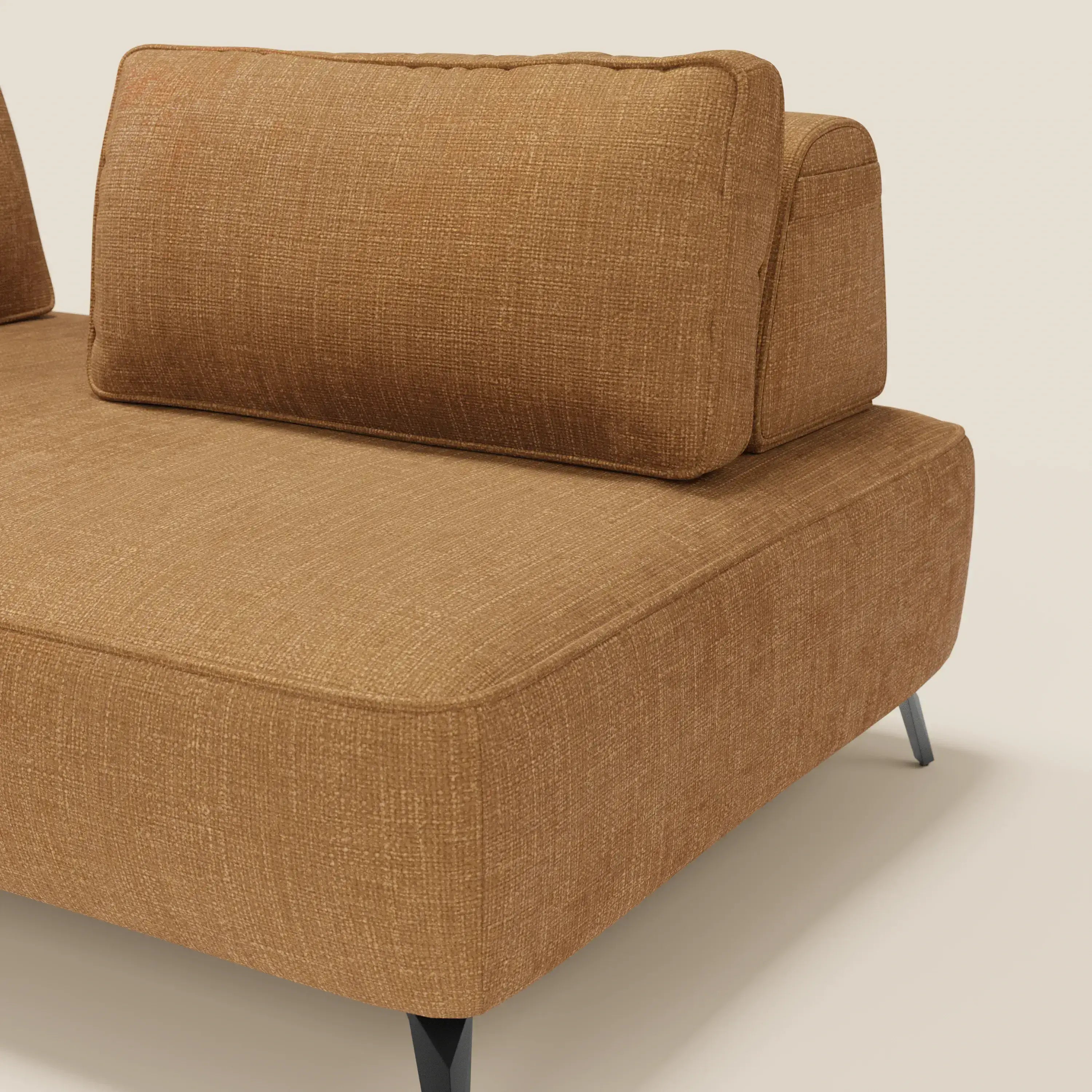 Volta divano modulare con schienali mobili in raffinato tessuto ciniglia T06 - divani.store