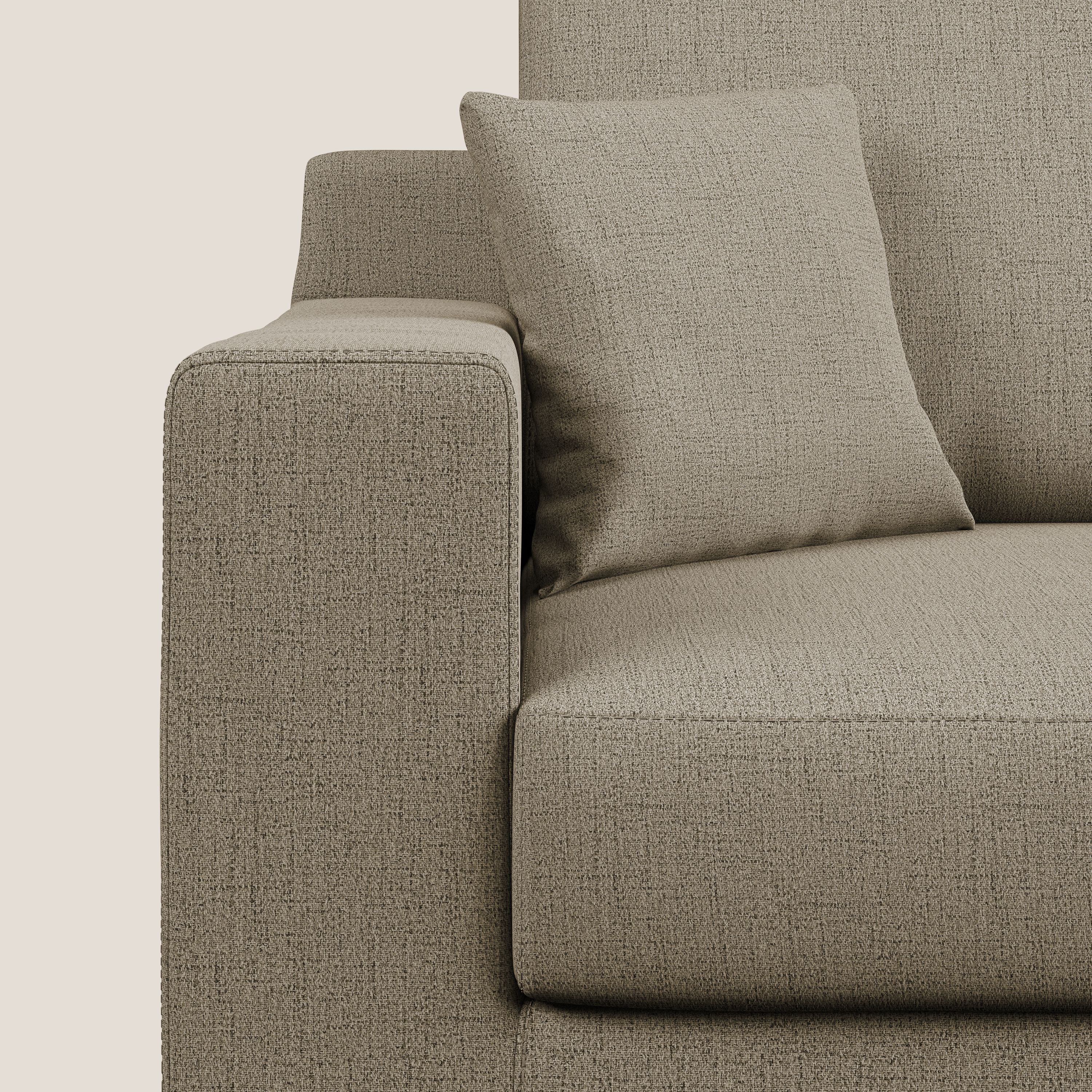 Michael Divano angolare REVERSIBILE in tessuto impermeabile T03 marrone - divani.store