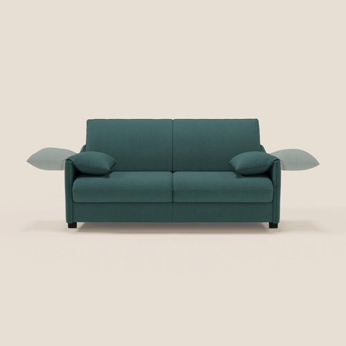 Primula divano letto con materasso alto 18 cm - braccioli mobili e tessuto smacchiabile T05 - divani.store