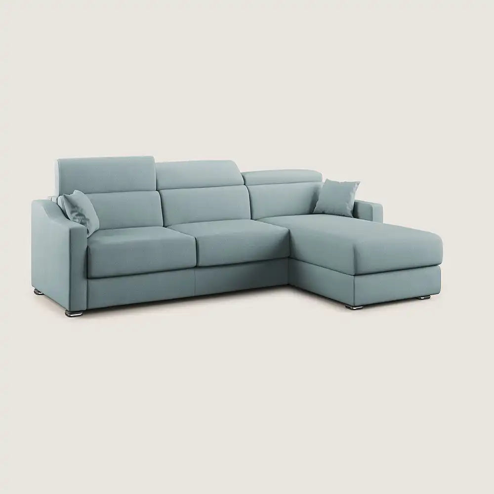 Hellblaues Ecksofa und Schlafsofa