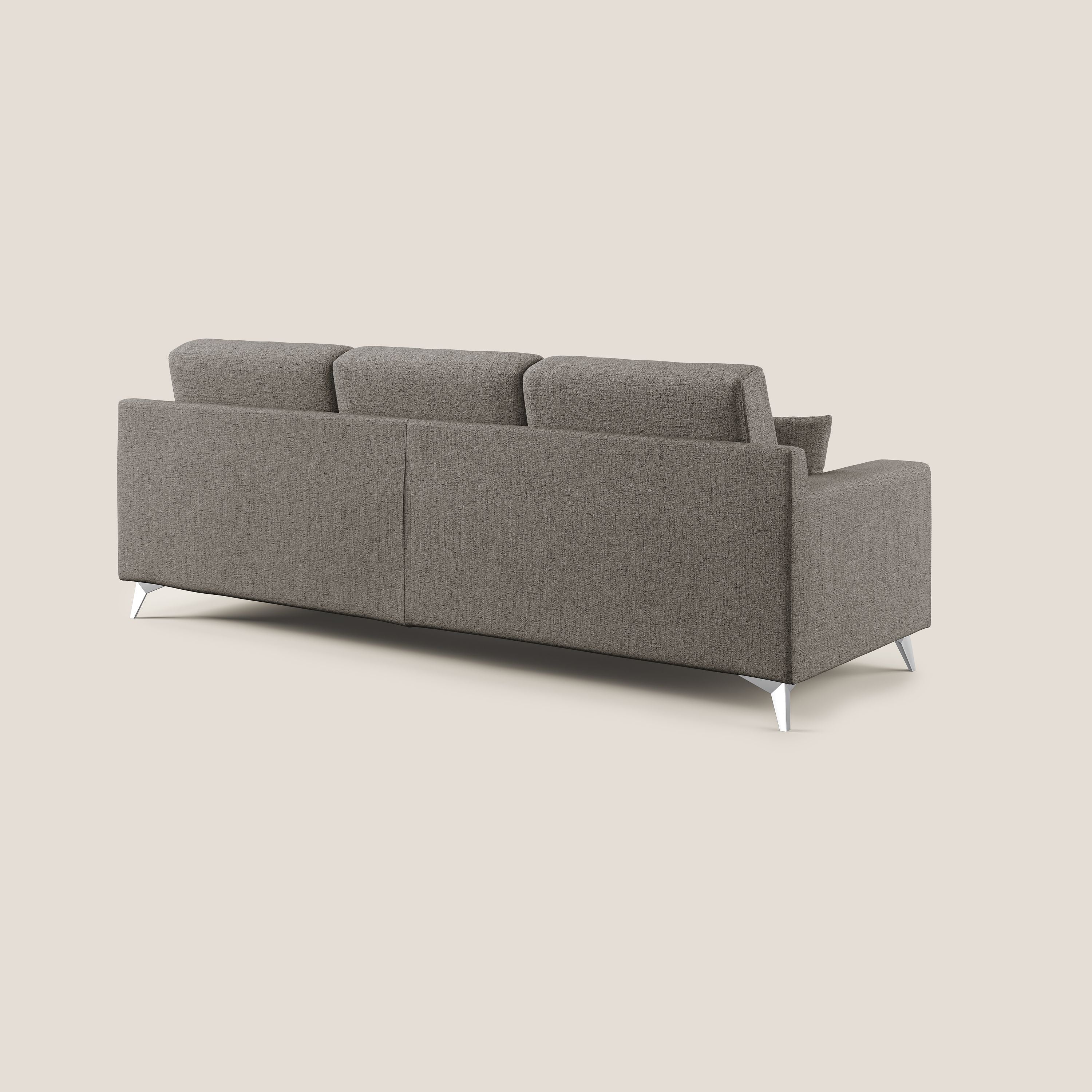 Michael Divano angolare REVERSIBILE in tessuto impermeabile T03 talpa - divani.store