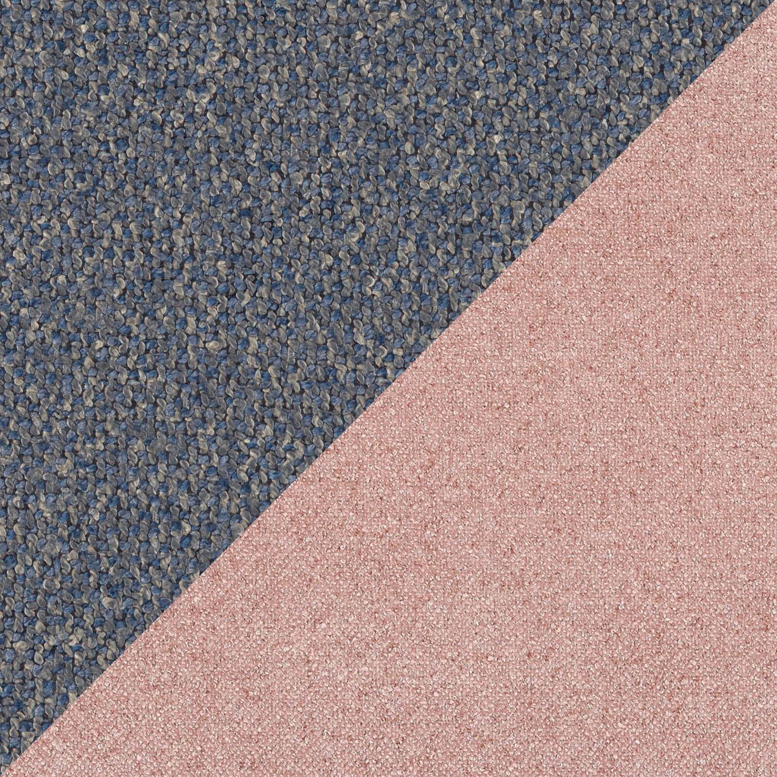 Soleil letto imbottito di design con piedi alti in metallo in bouclet smacchiabile T12 blu - divani.store