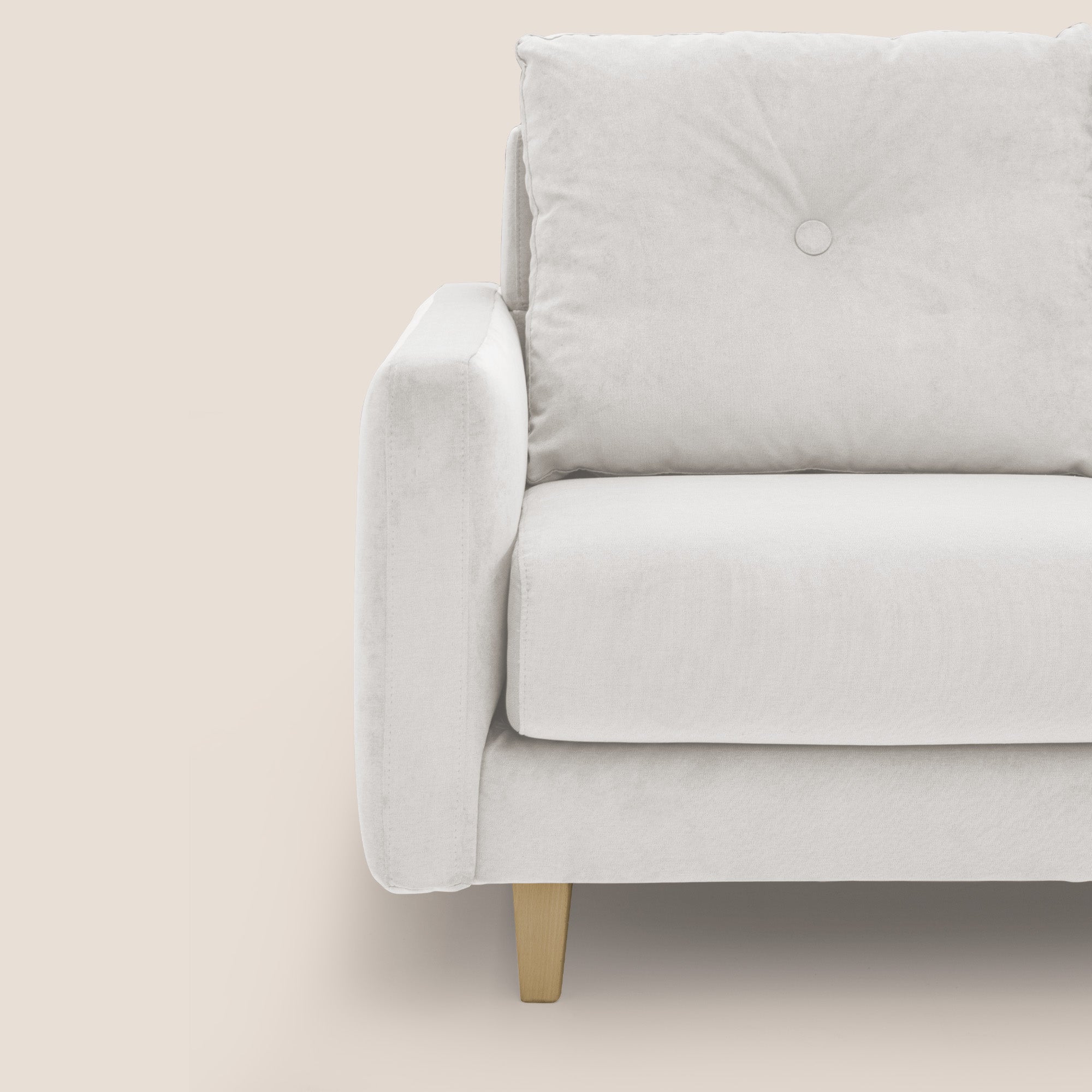 Matisse Sofa mit 3 ausziehbaren Sitzen und Rückenlehnen aus Gänsedaunen in abwaschbarem Stoff T17