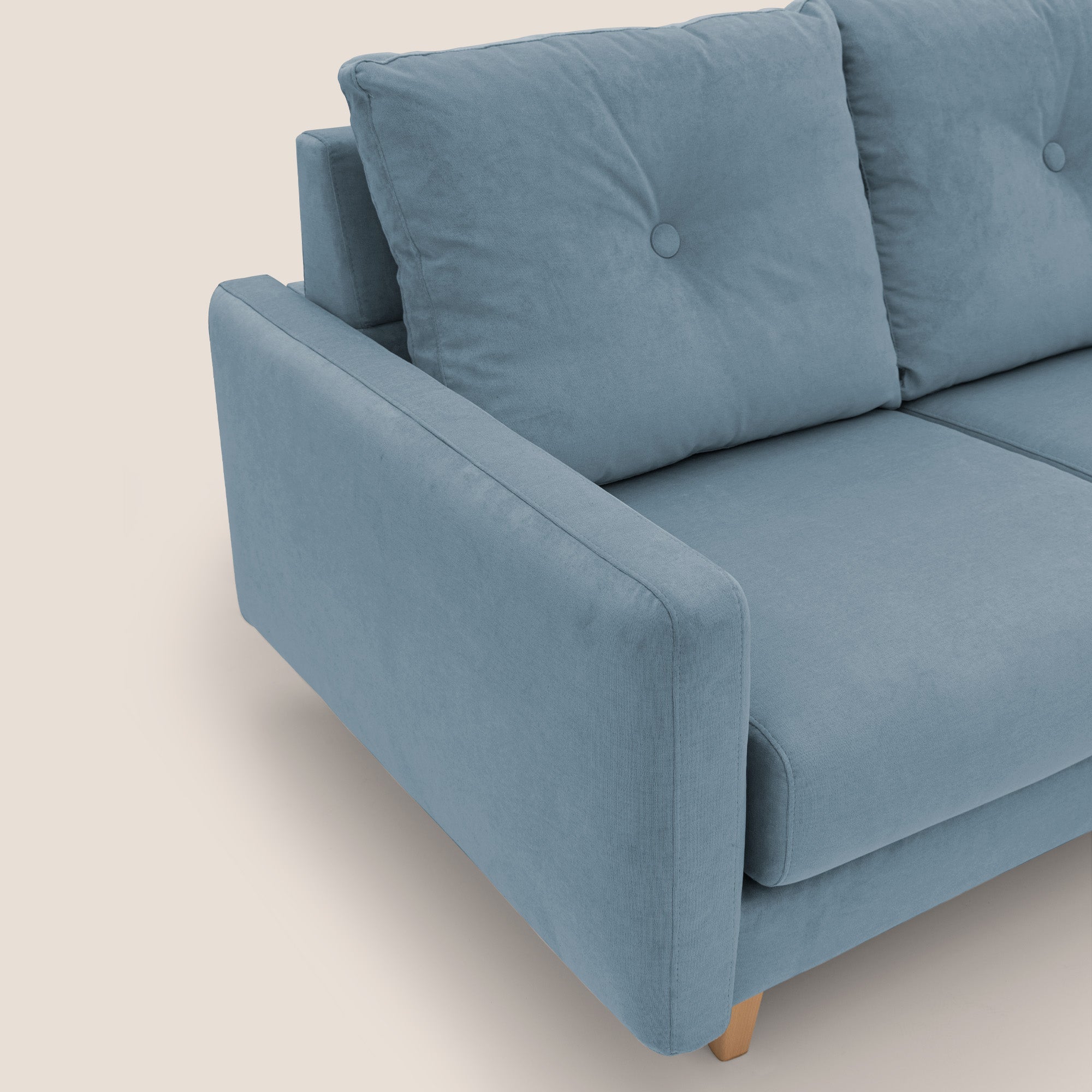 Matisse Sofa mit ausziehbaren Sitzen und Rückenlehnen aus Gänsedaunen in abwaschbarem Stoff T17