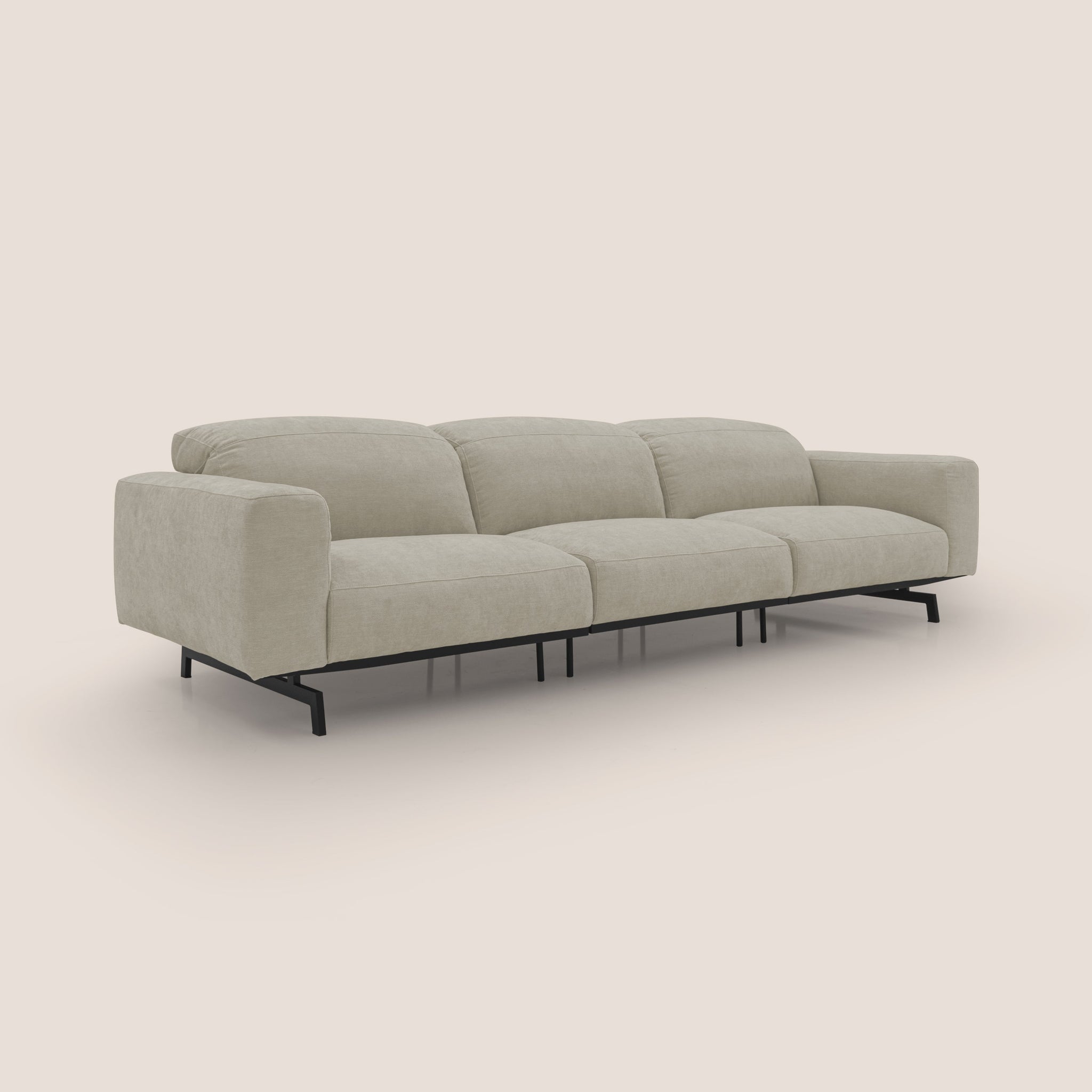 Sakura 3-Sitzer-Modulsofa aus weichem, wasserfestem T14 geflammtem Stoff