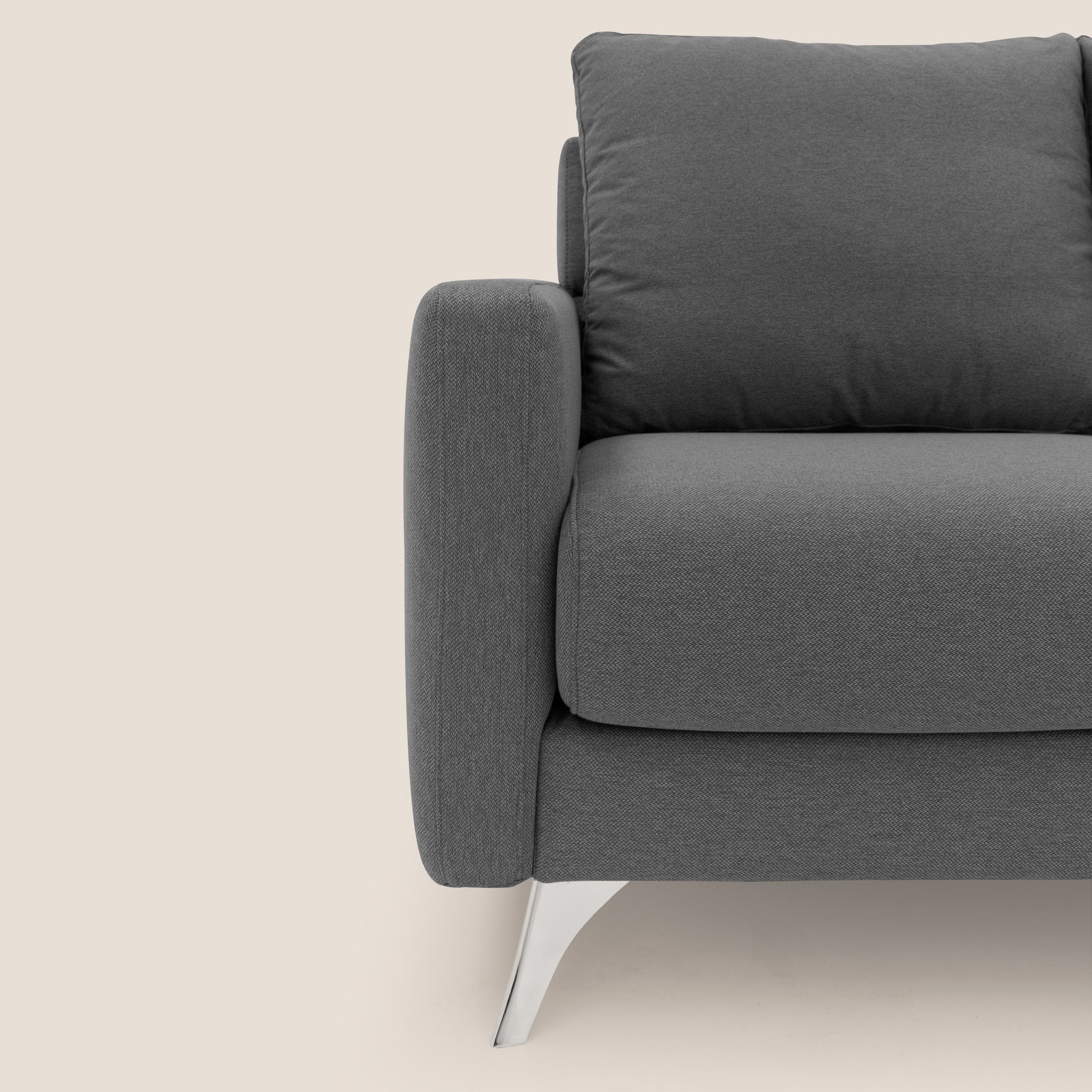 Klimt Sofa mit 3 ausziehbaren Sitzen und Rückenlehnen aus Gänsedaunen in abwaschbarem Stoff T05