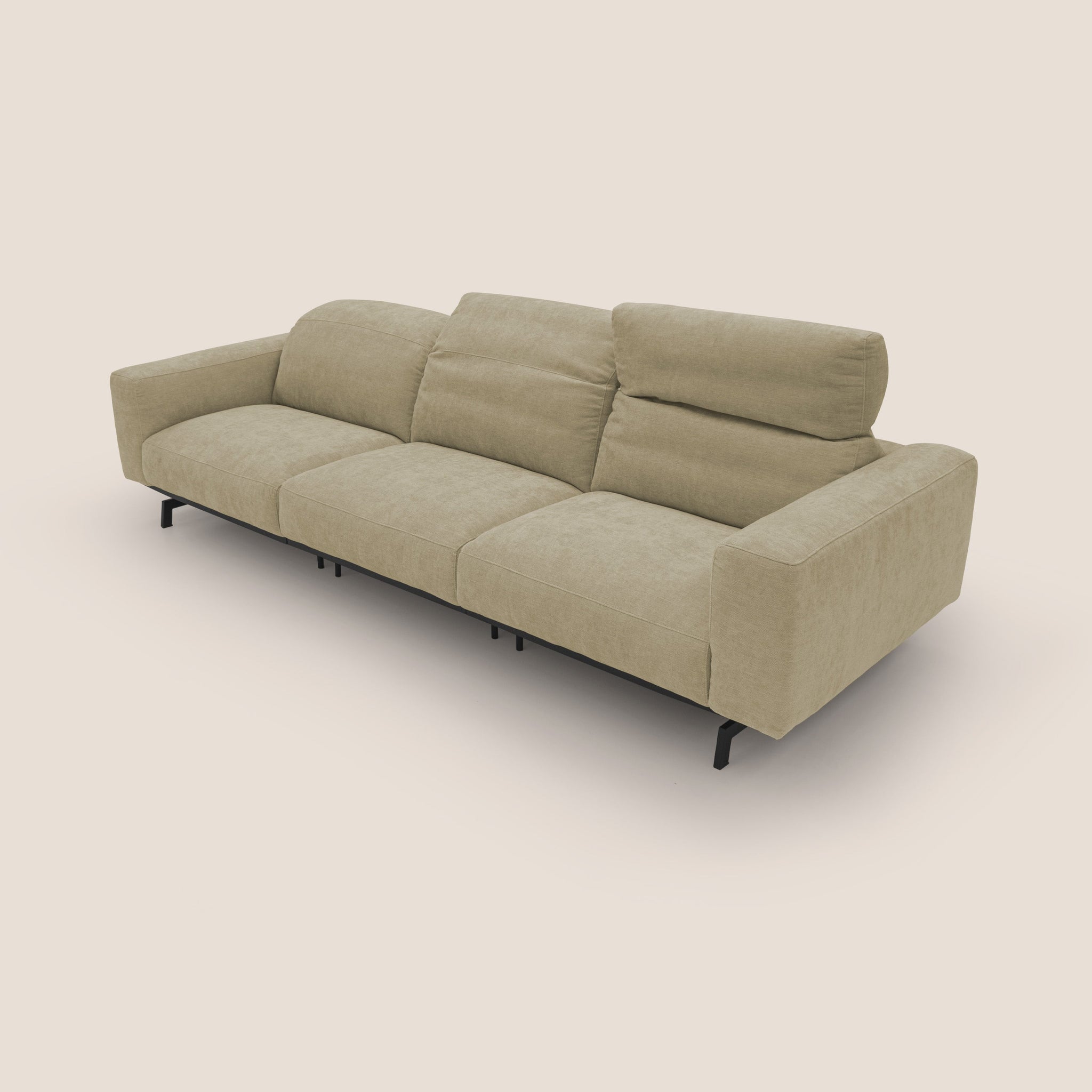 Sakura 3-Sitzer-Modulsofa aus weichem, wasserfestem T14 geflammtem Stoff