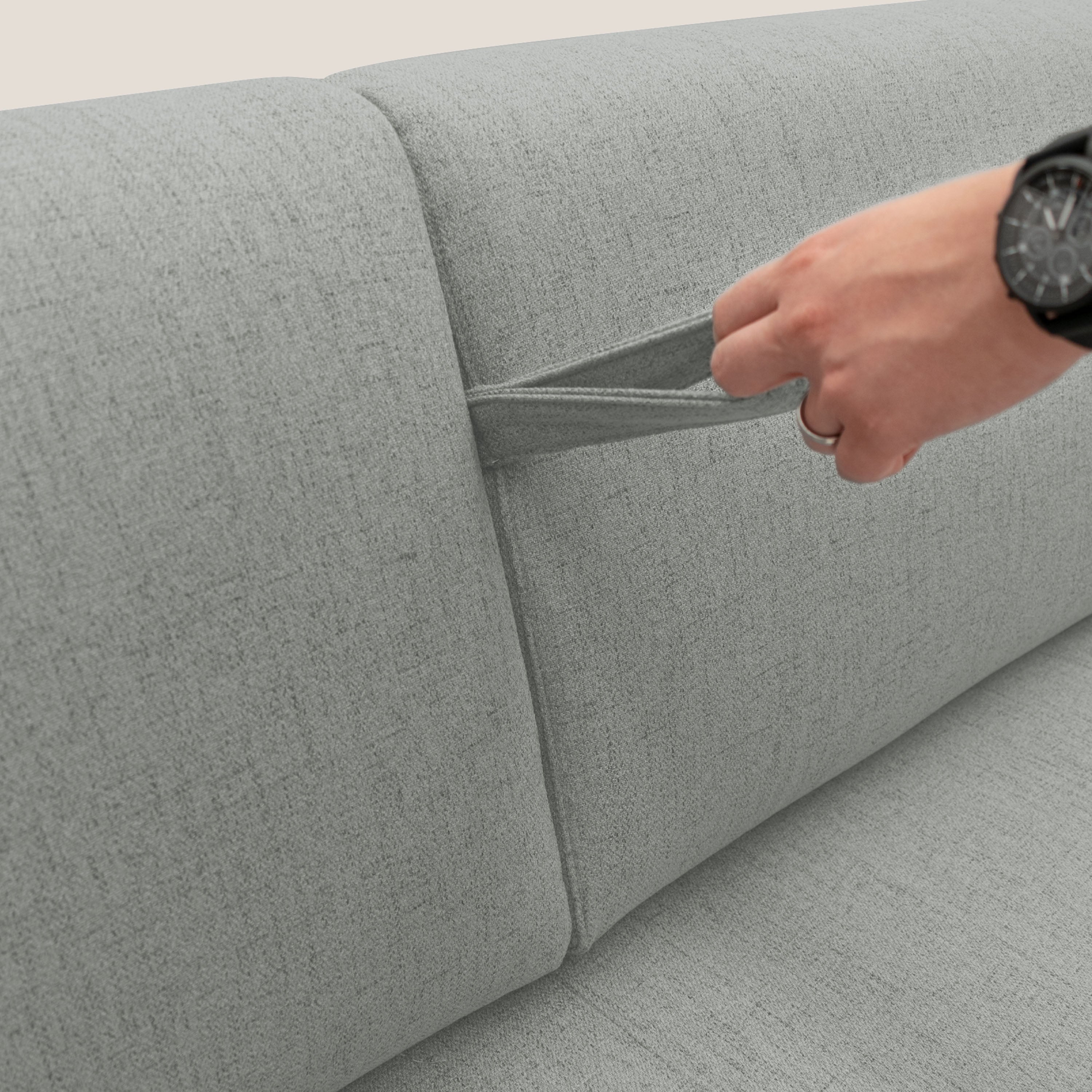 Duna Divano letto matrimoniale con materasso 20 cm in tessuto impermeabile T03 - divani.store