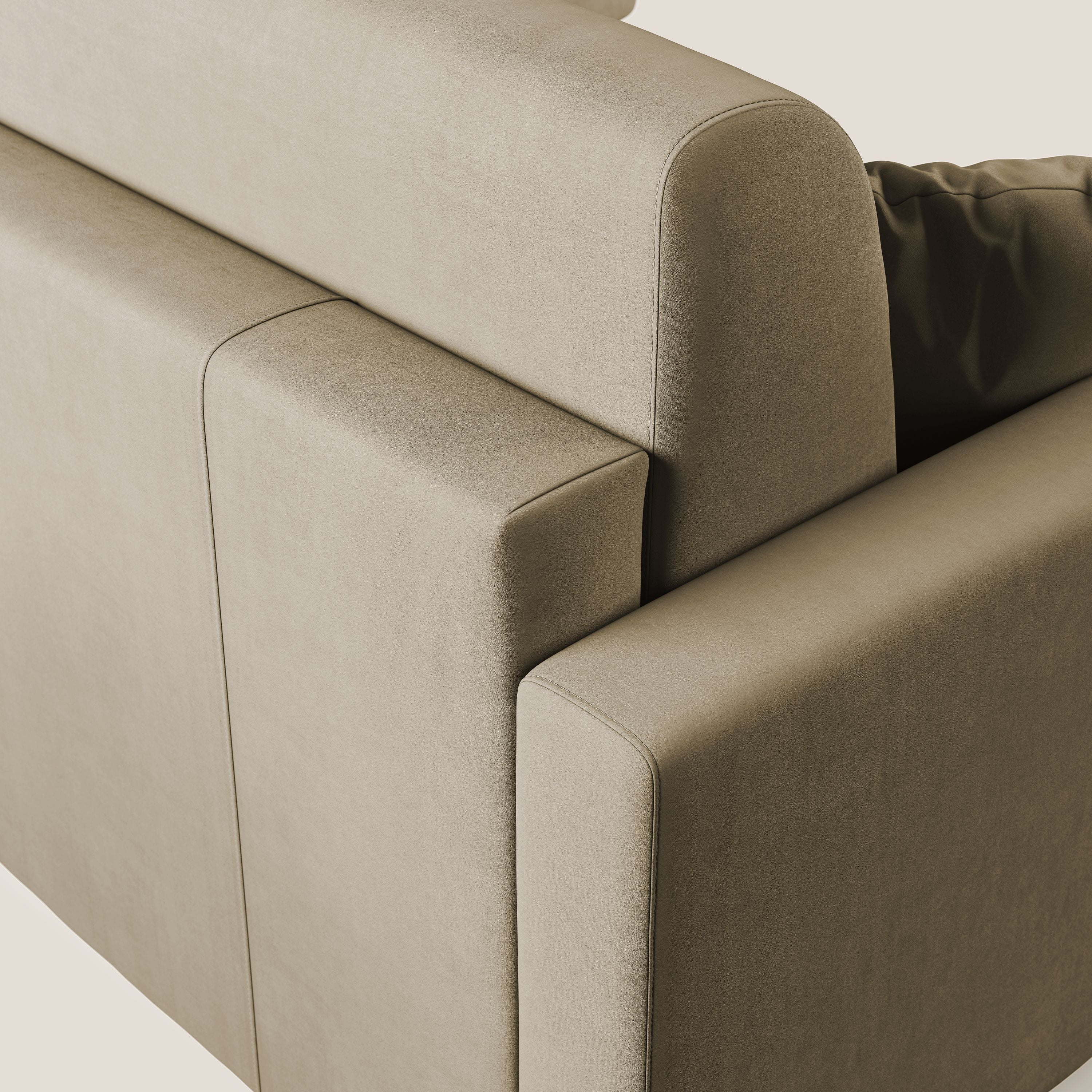 Chris Divano letto angolare con penisola in microfibra smacchiabile T11 - divani.store