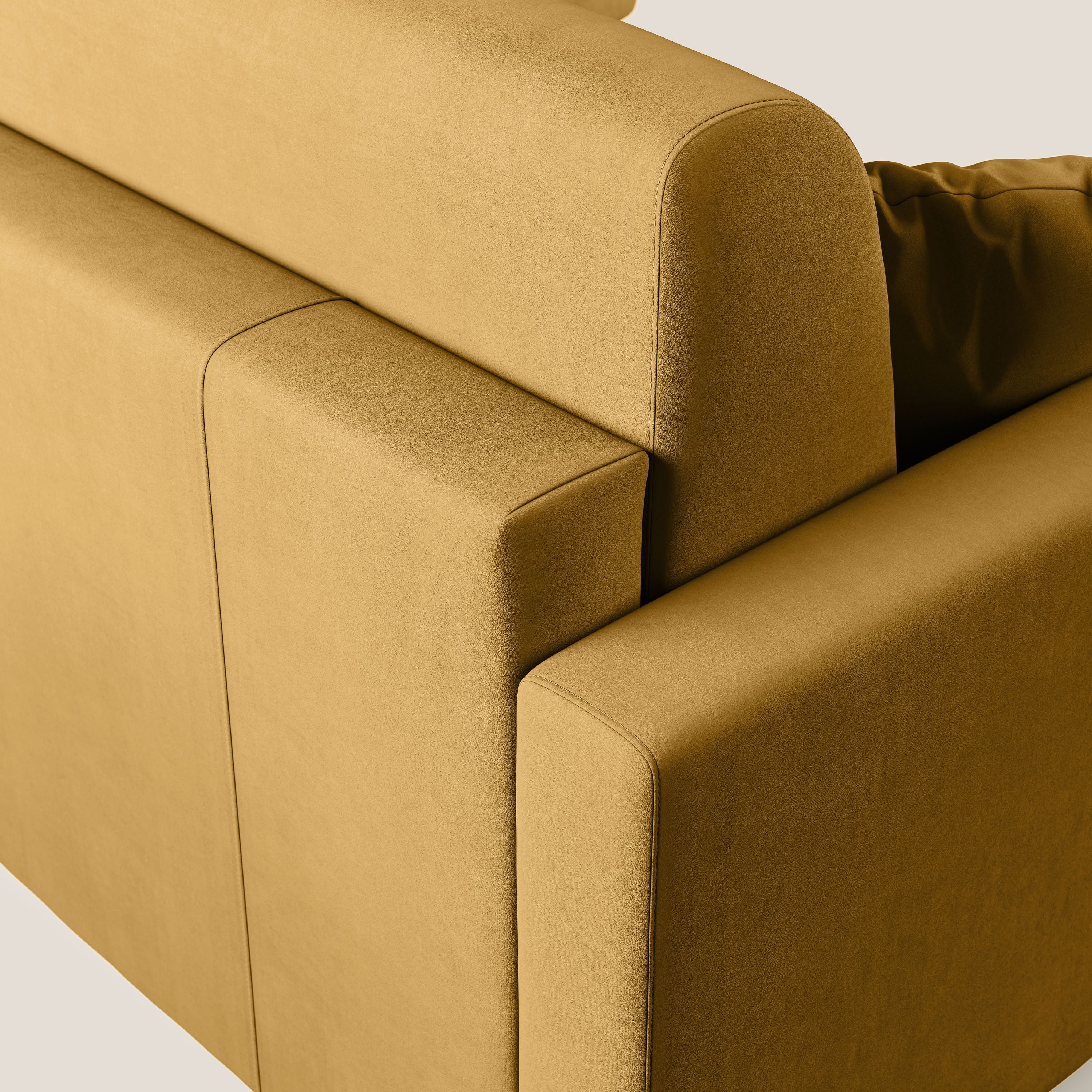 Chris Divano letto angolare con penisola in microfibra smacchiabile T11 - divani.store