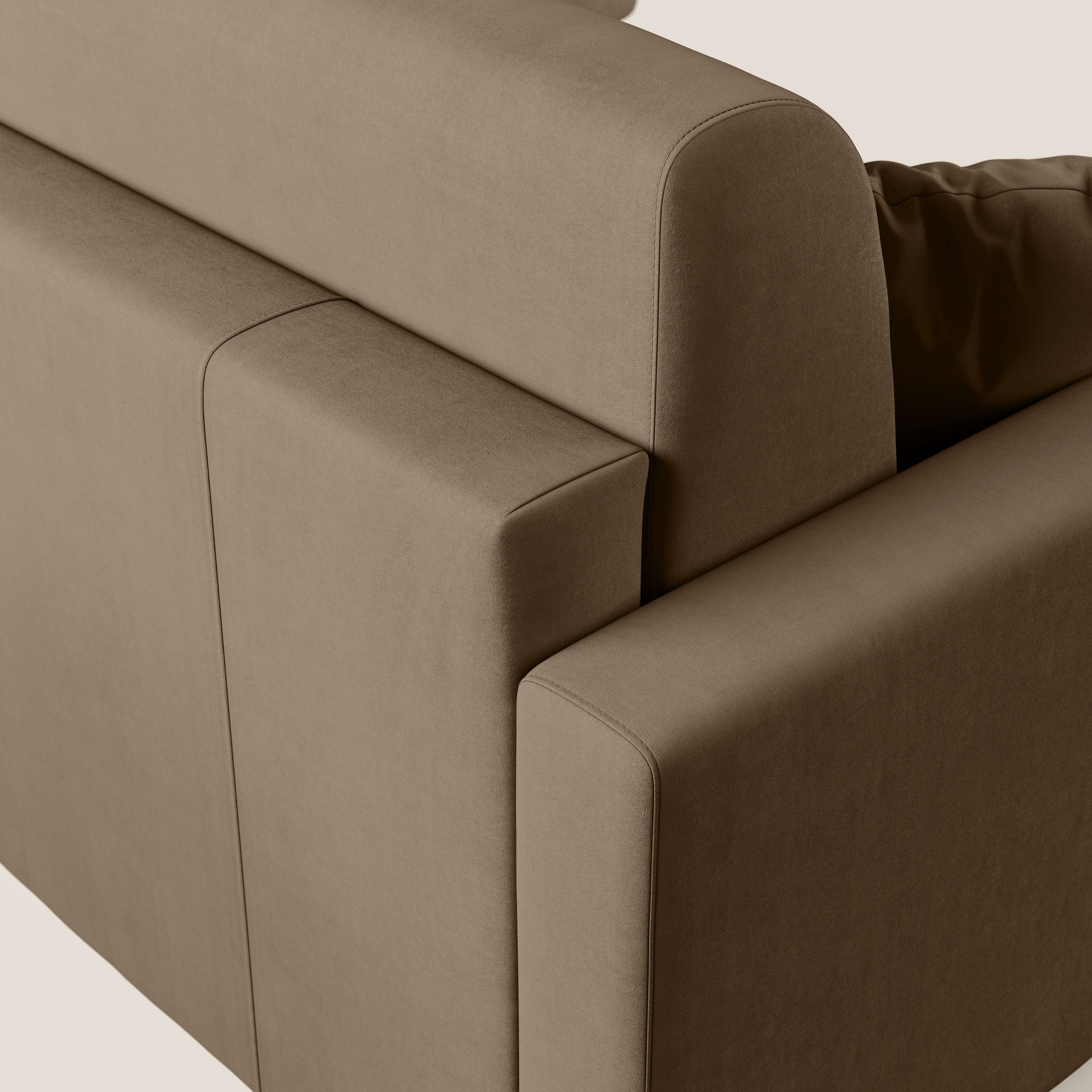 Chris Divano letto angolare con penisola in microfibra smacchiabile T11 - divani.store