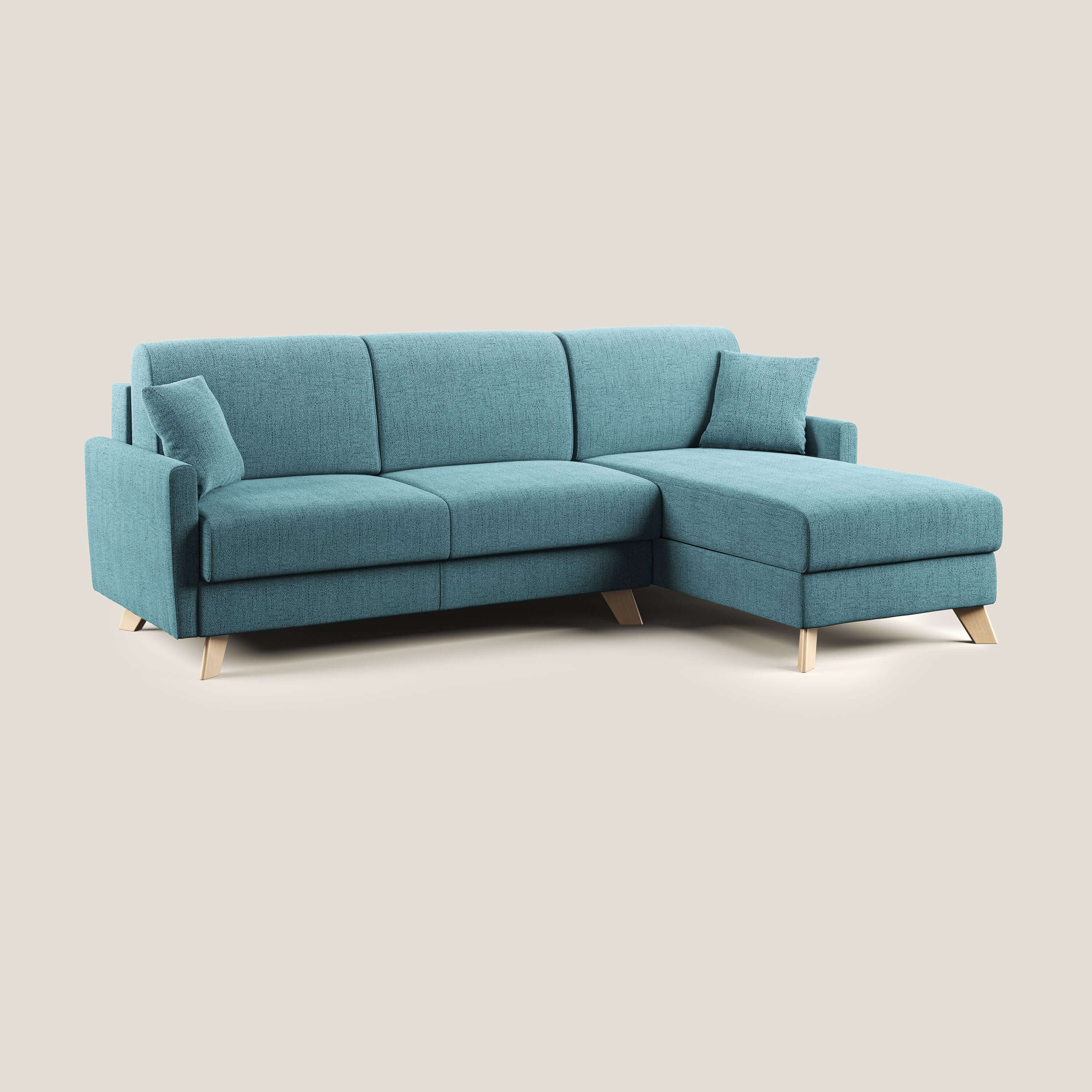 Edgar divano letto angolare in tessuto felis impermeabile T03 - divani.store